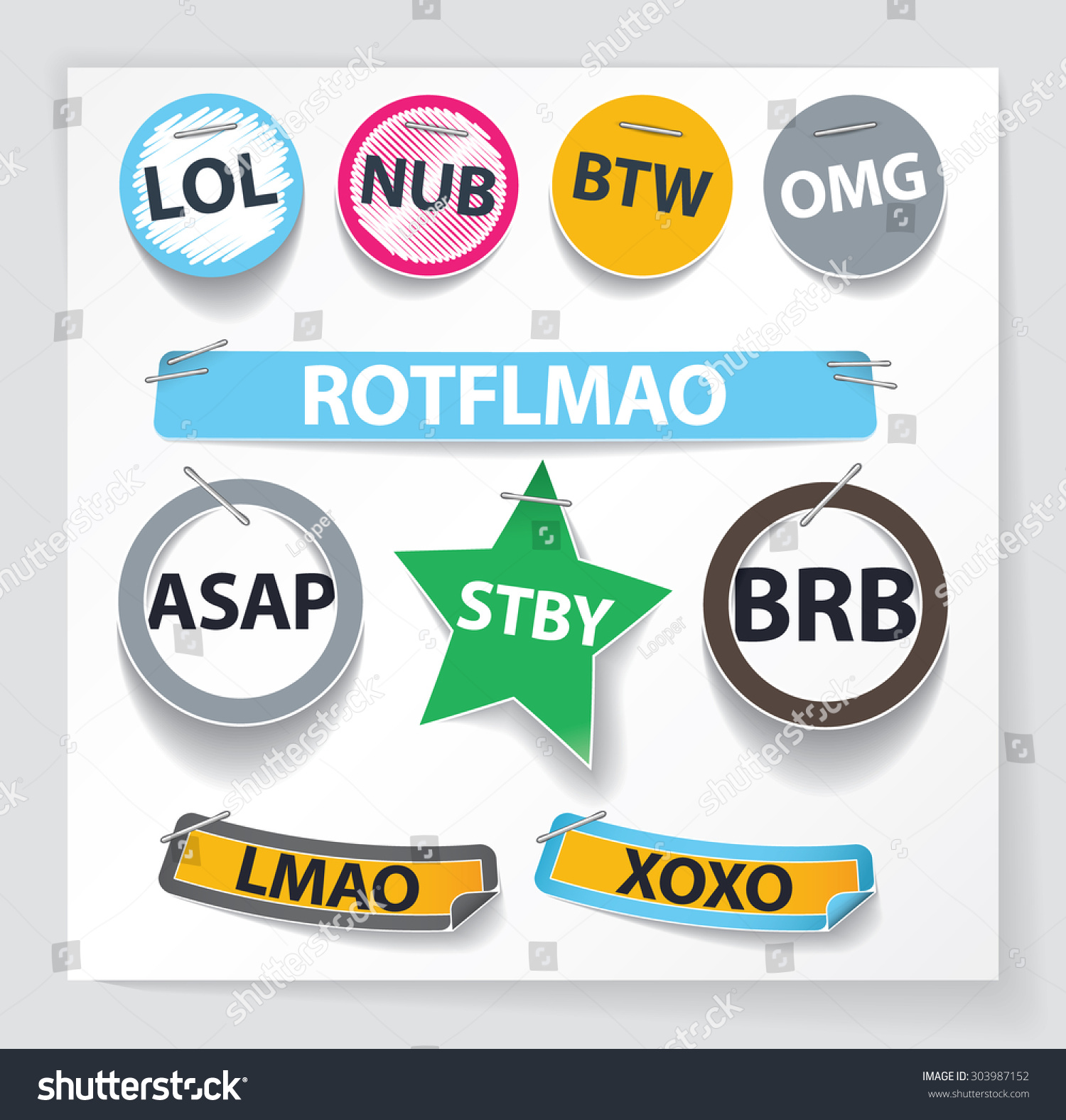 Set Of Internet Acronyms As Labels.EPS10. - Royalty Free Stock Vector ...