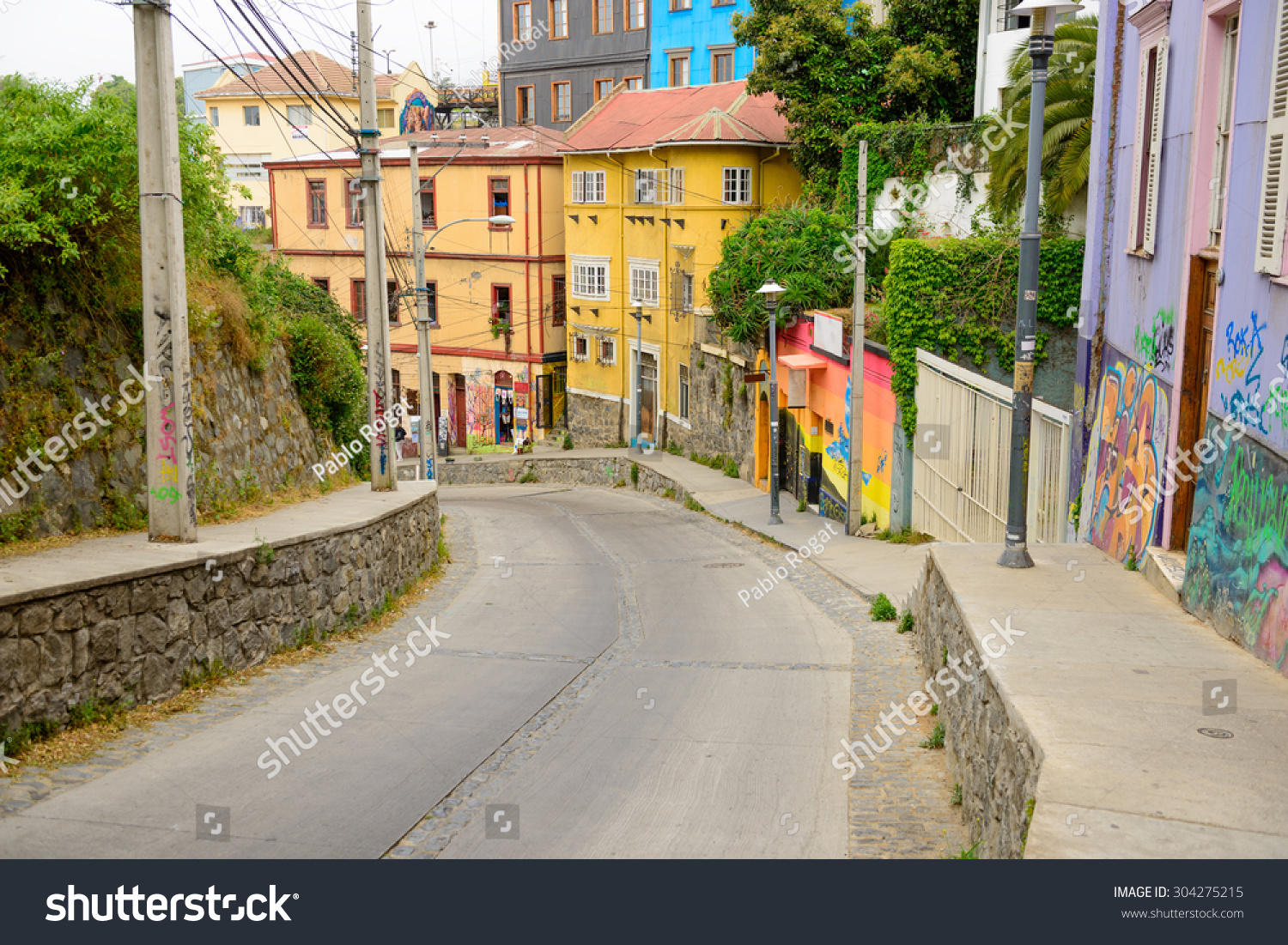 The streets of Valparaiso, Chile #304275215