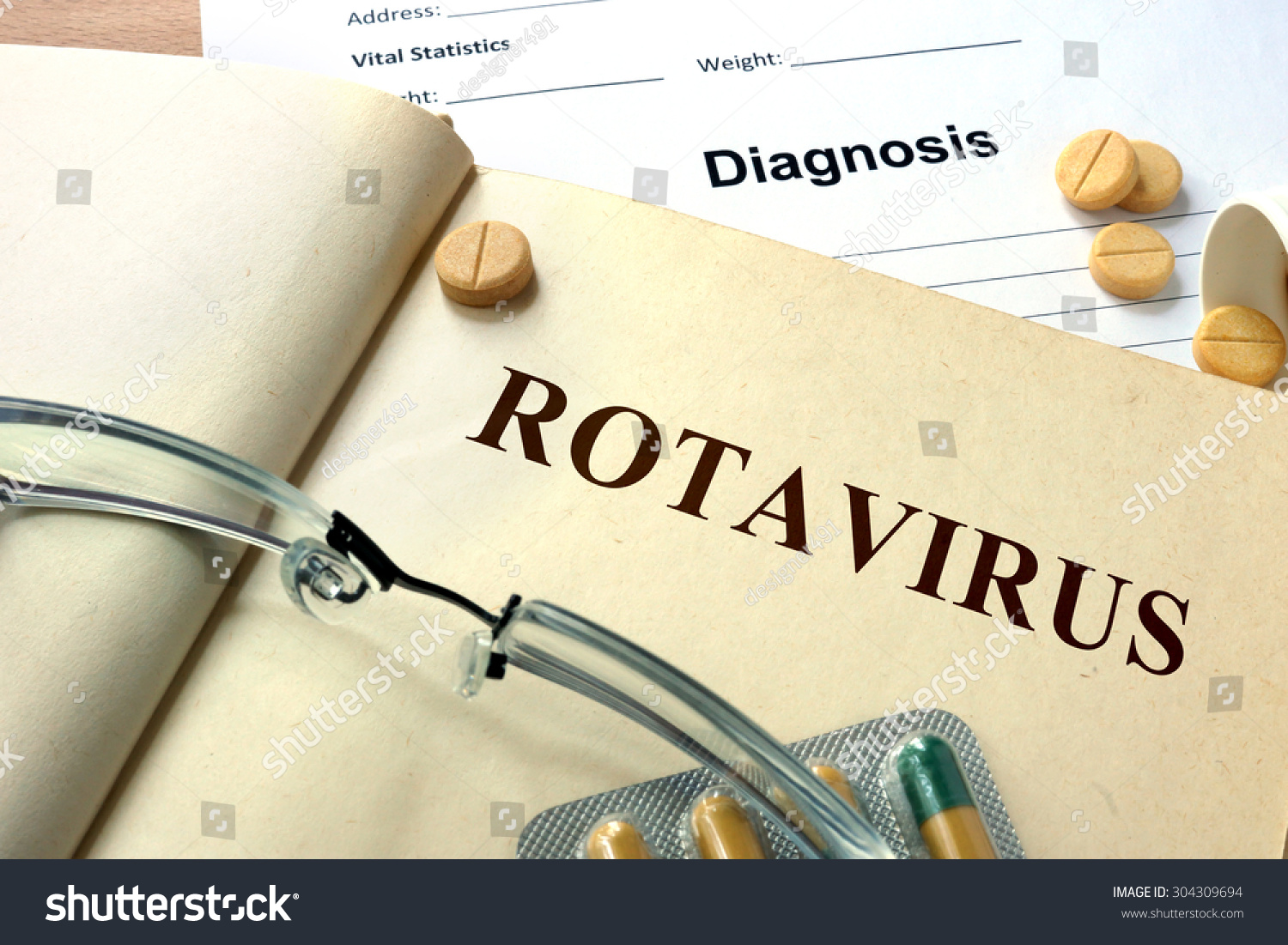 Word Rotavirus. Medical concept. #304309694