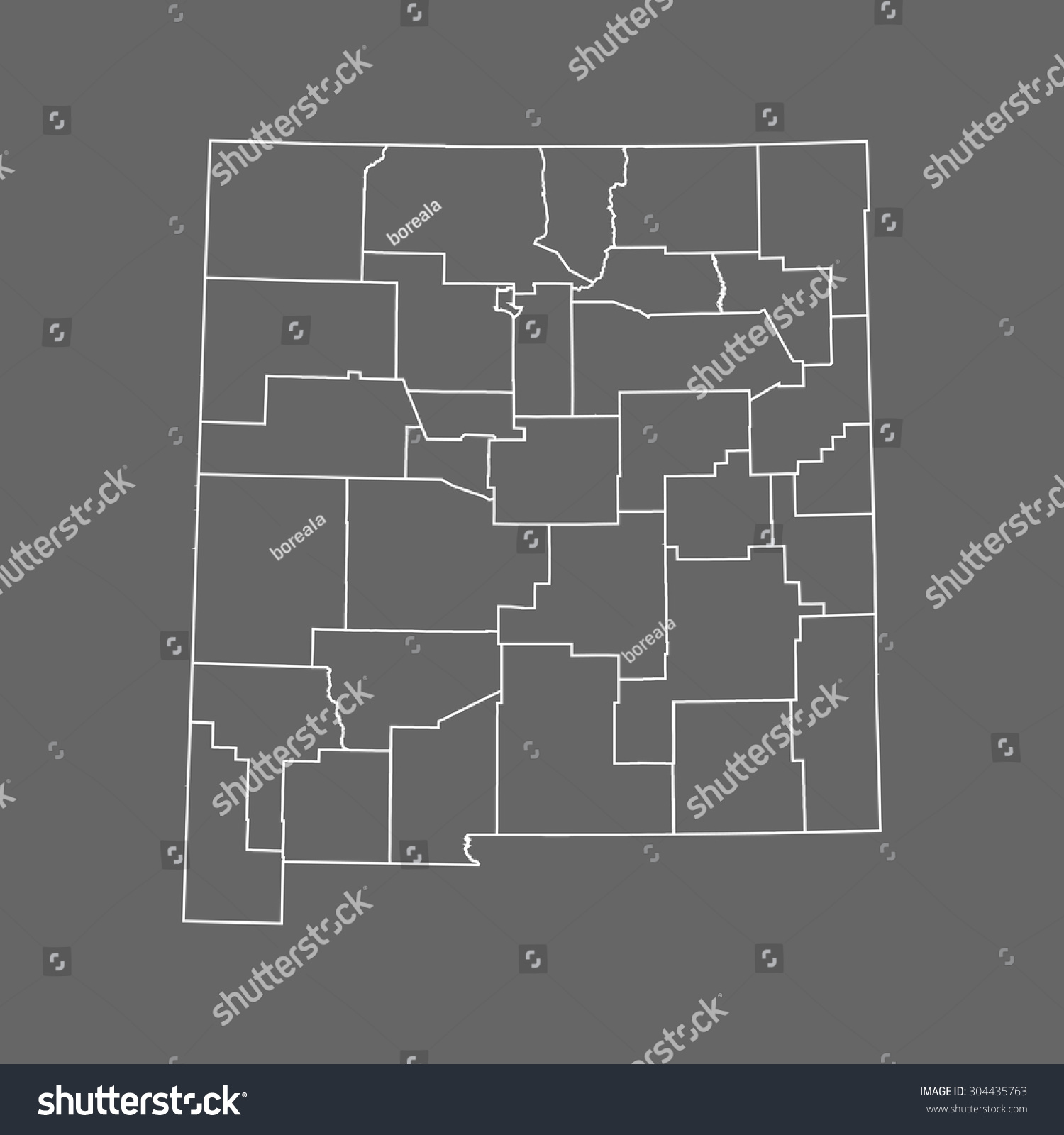 map of New Mexico - Royalty Free Stock Vector 304435763 - Avopix.com