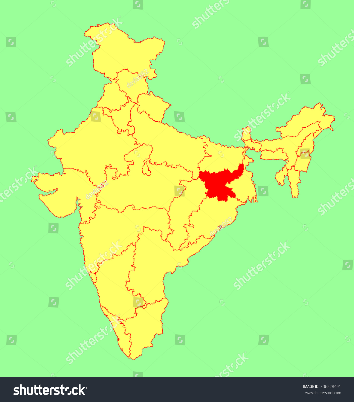 Jharkhand In India Map Jharkhand State, India, Vector Map Silhouette - Royalty Free Stock Vector  306228491 - Avopix.com