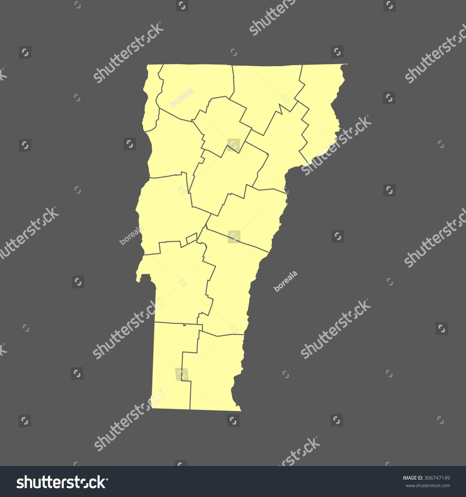 map of Vermont - Royalty Free Stock Vector 306747149 - Avopix.com