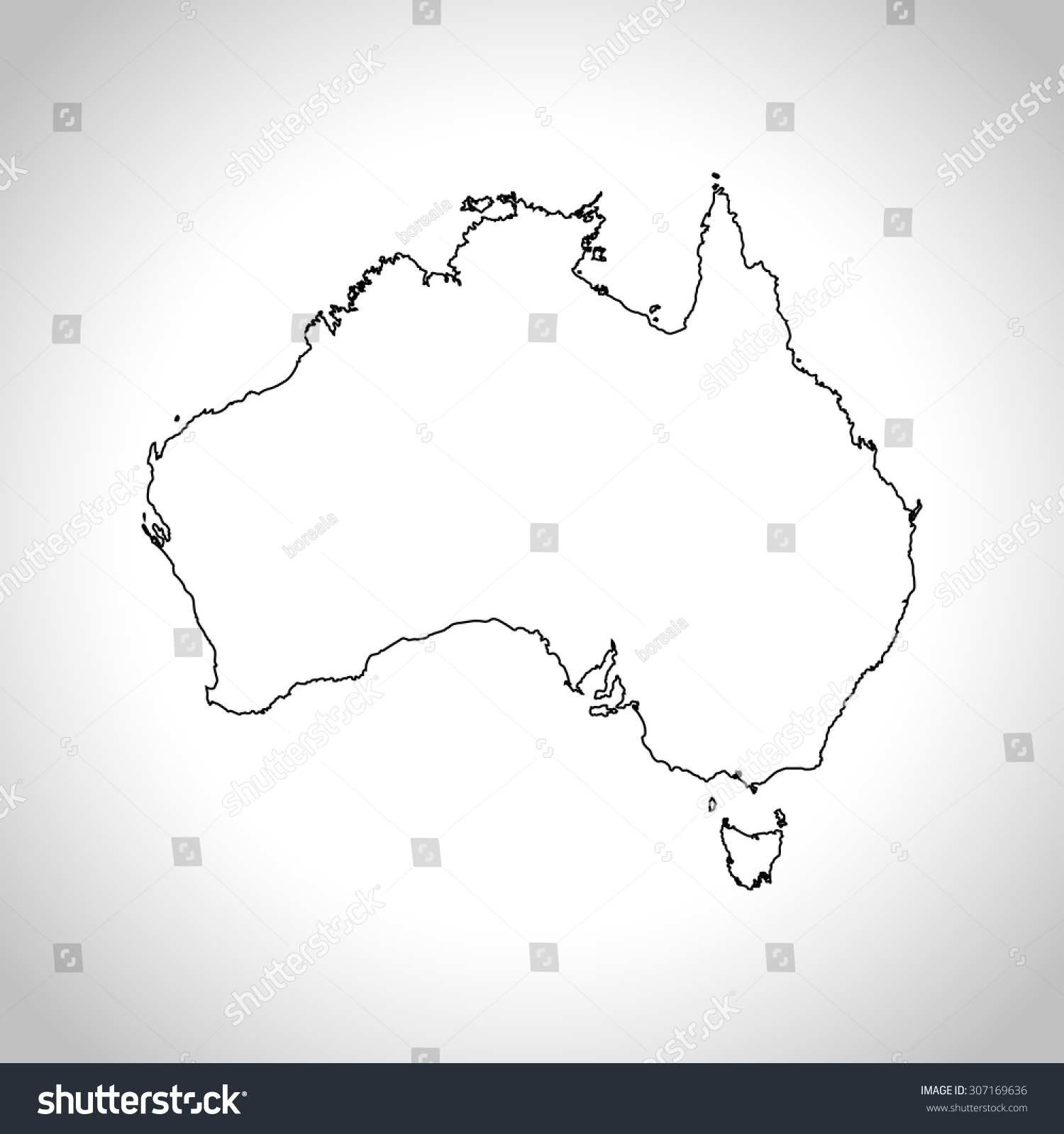 map of Australia - Royalty Free Stock Vector 307169636 - Avopix.com