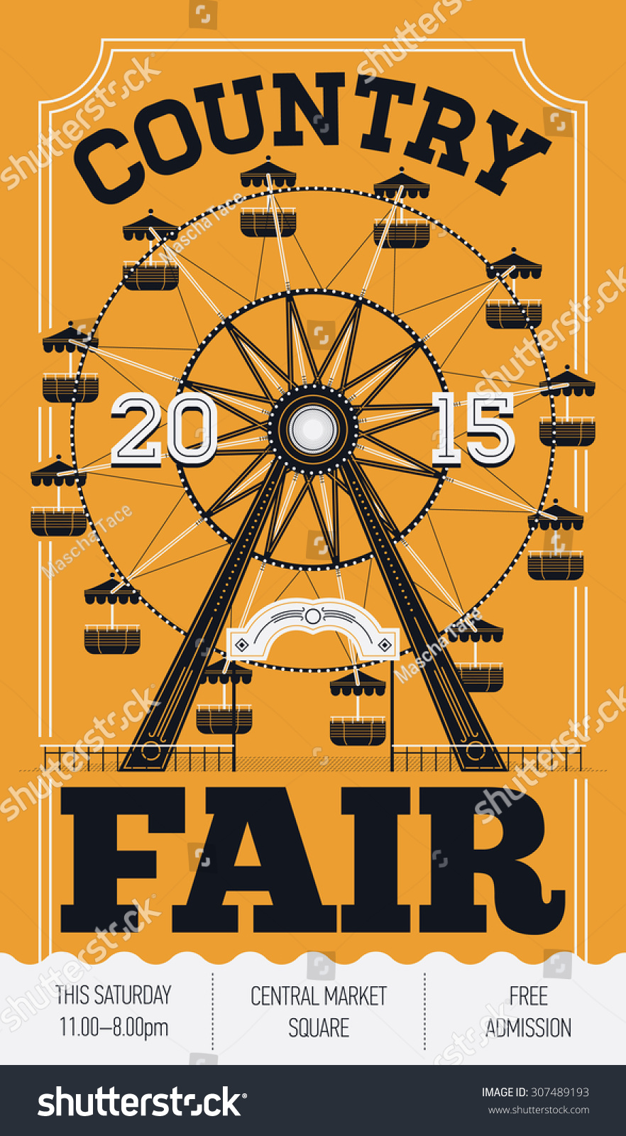 Beautiful Country State Fair vector poster - Royalty Free Stock Vector ...