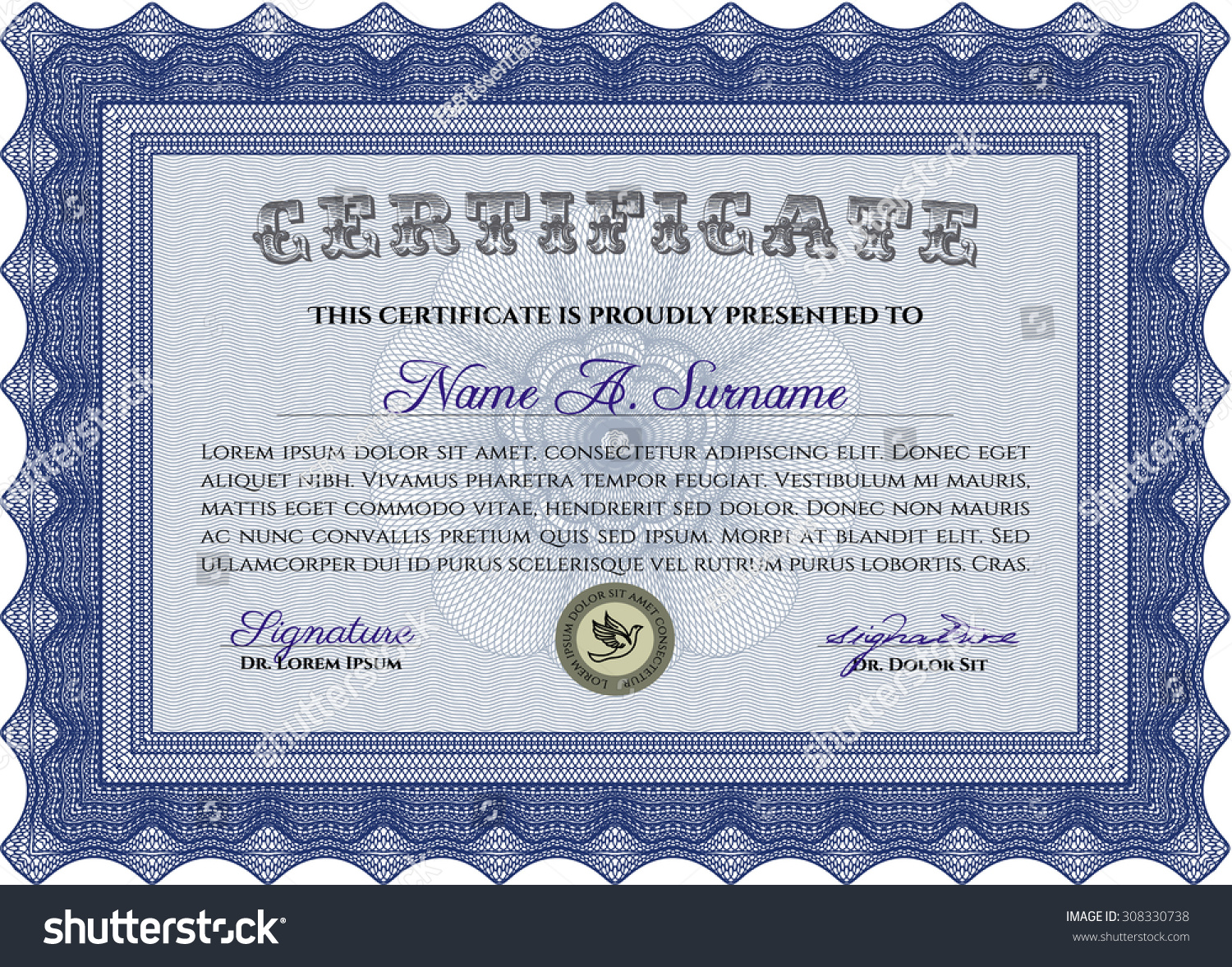 Sample certificate or diploma. Printer friendly. - Royalty Free Stock ...