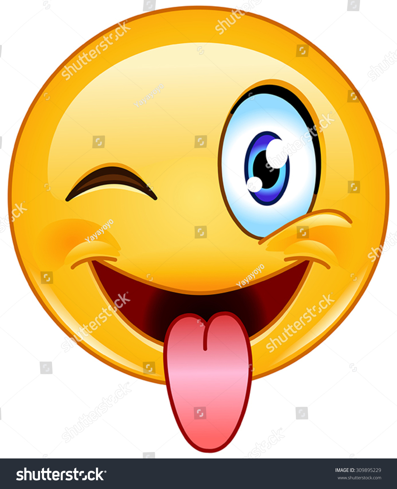 Emoticon With Stuck Out Tongue And Winking Eye Royalty Free Stock Vector Avopix Com