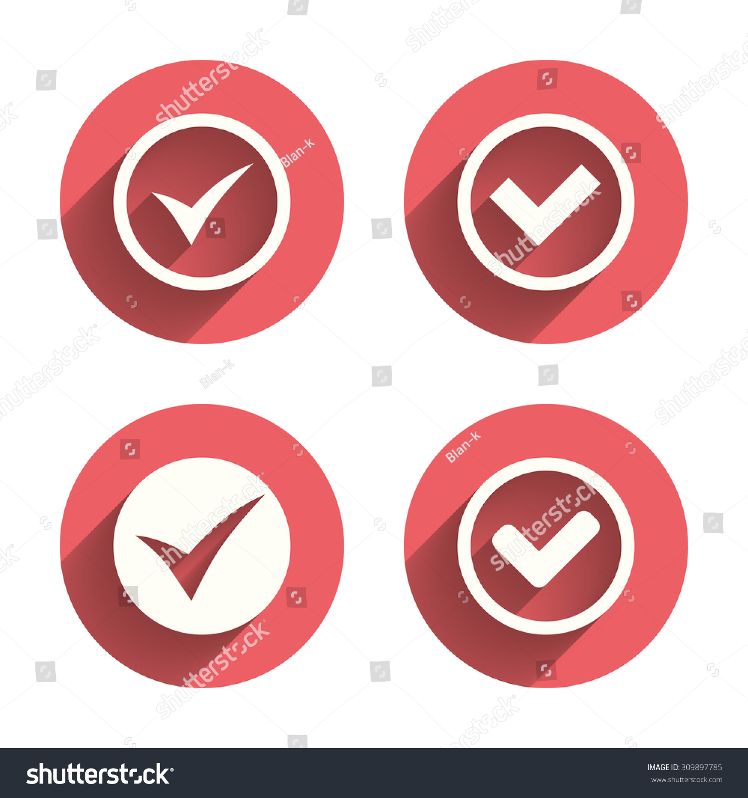 Check Icons Checkbox Confirm Circle Sign Royalty Free Stock Vector 309897785 3370