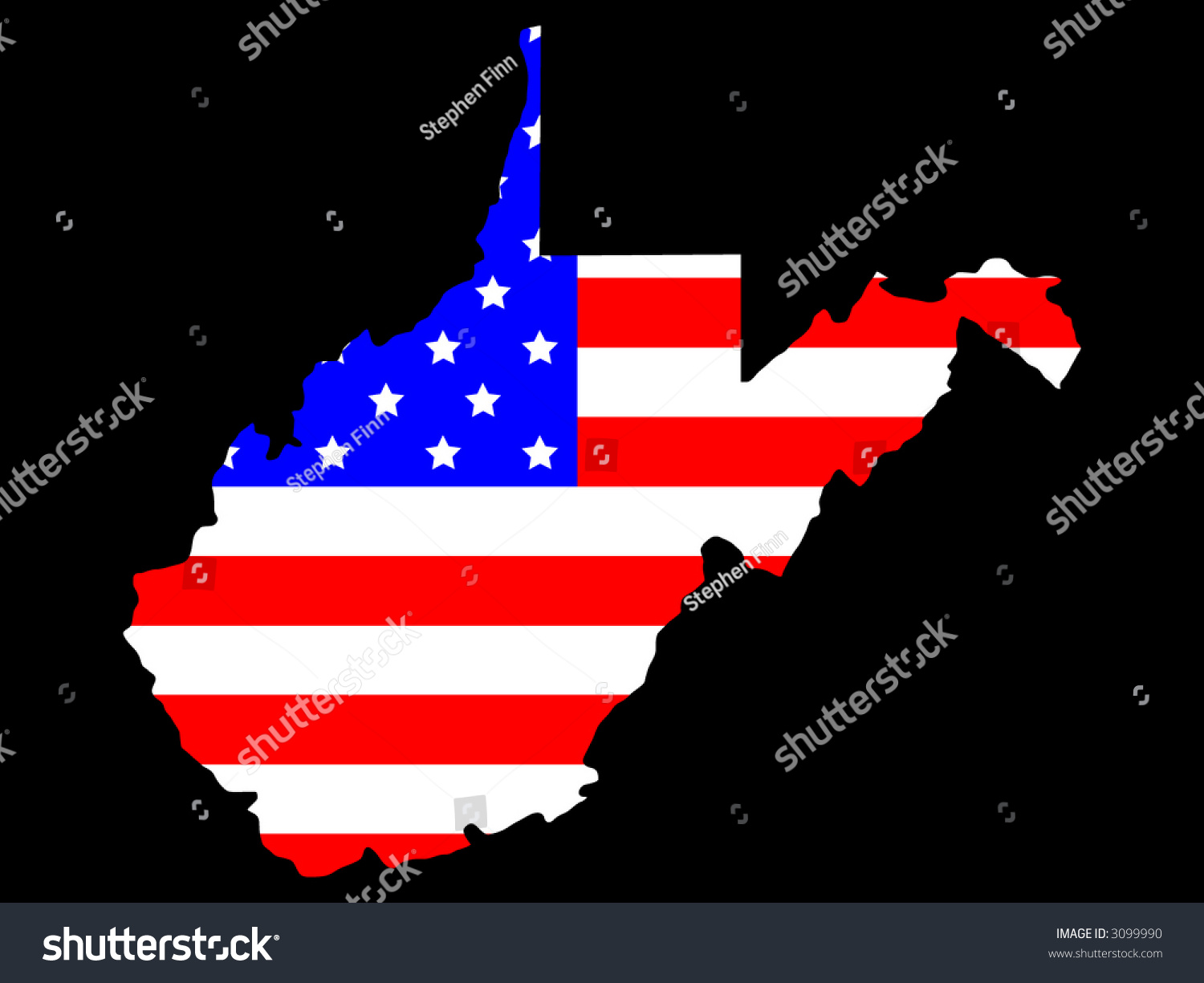 Map Of The State Of West Virgina And American Royalty Free Stock Vector 3099990 5678