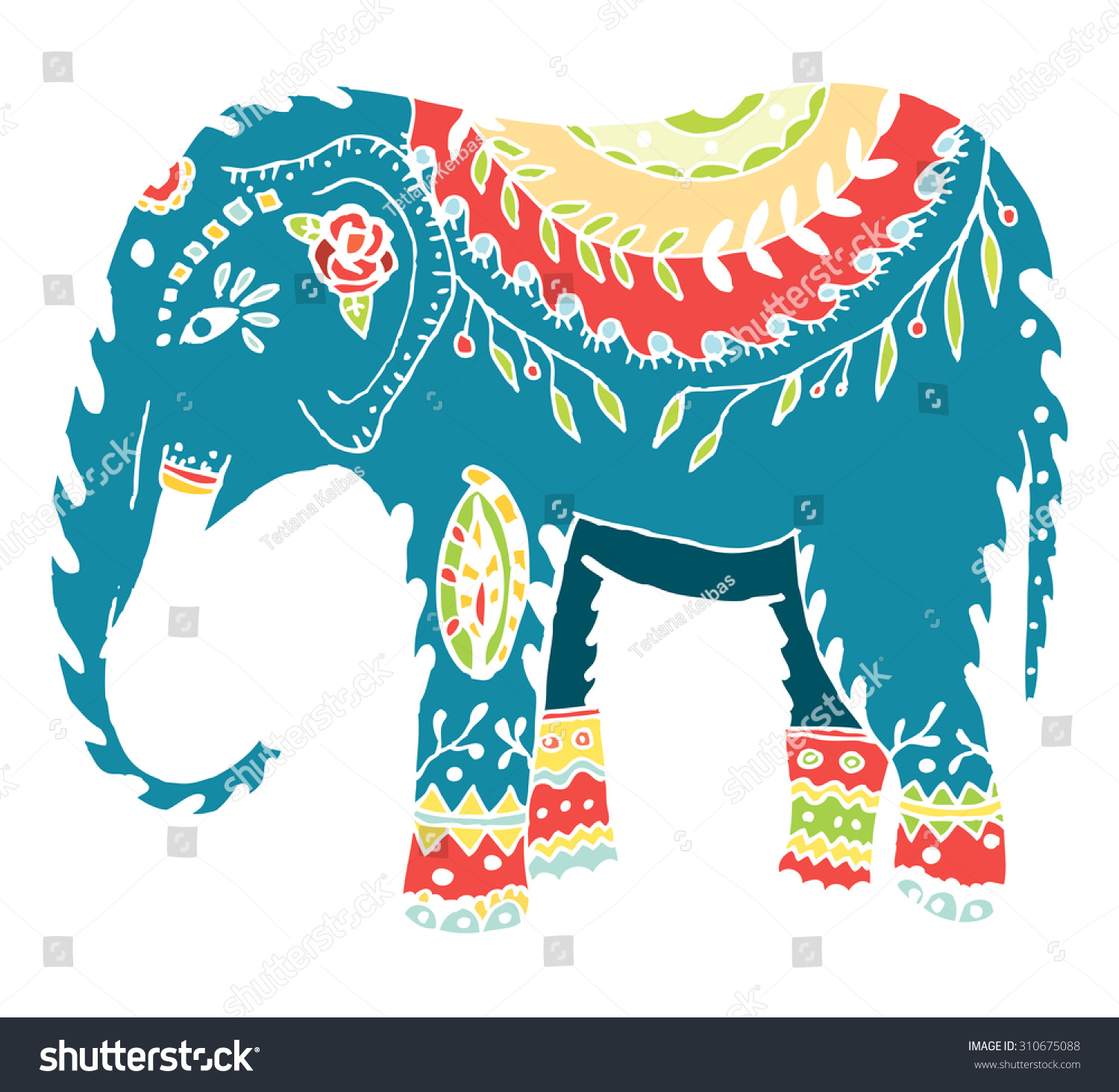 indian elephant - Royalty Free Stock Vector 310675088 - Avopix.com