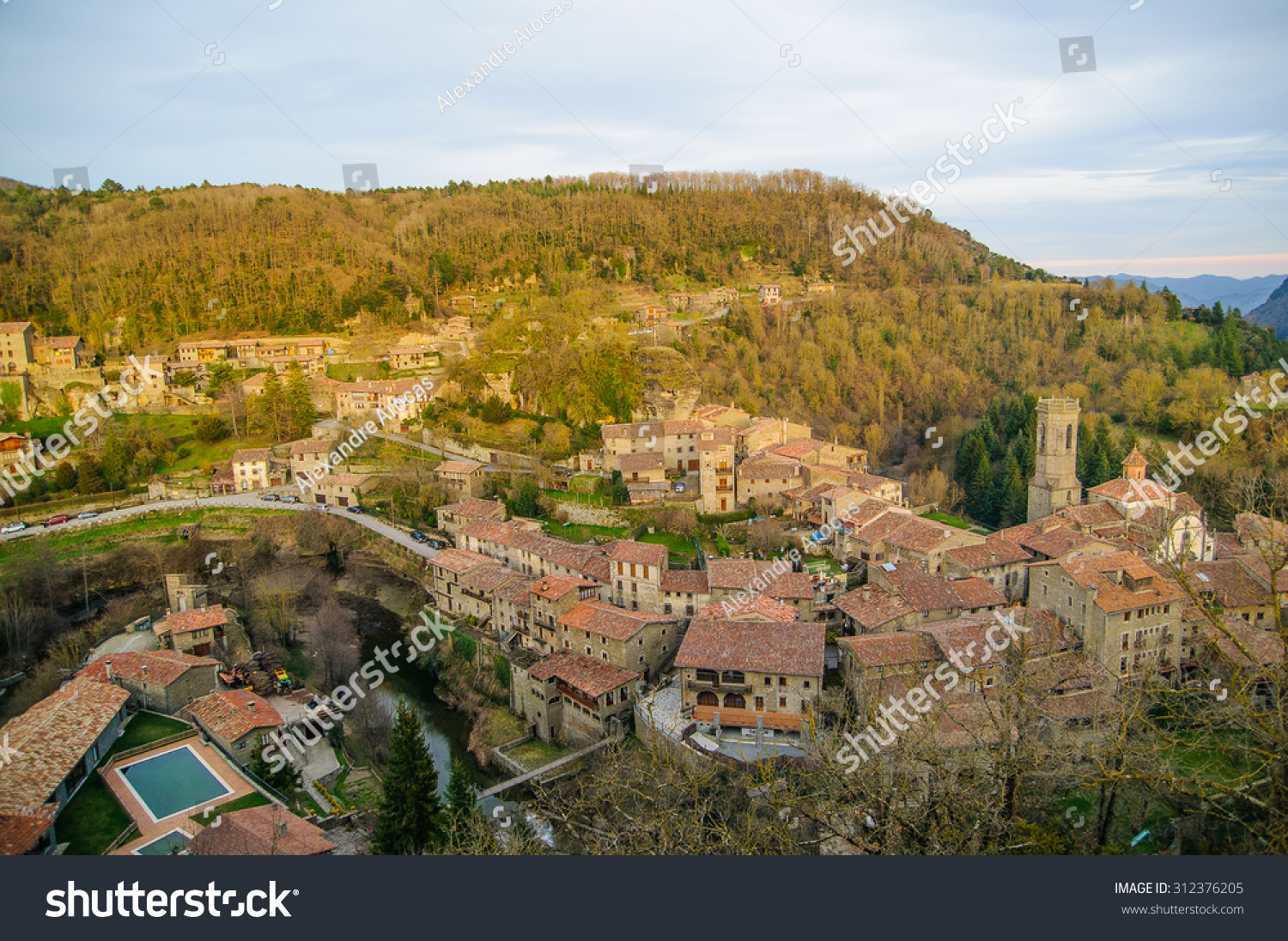 rupit i pruit is a little town in barcelona catalonia spain #312376205