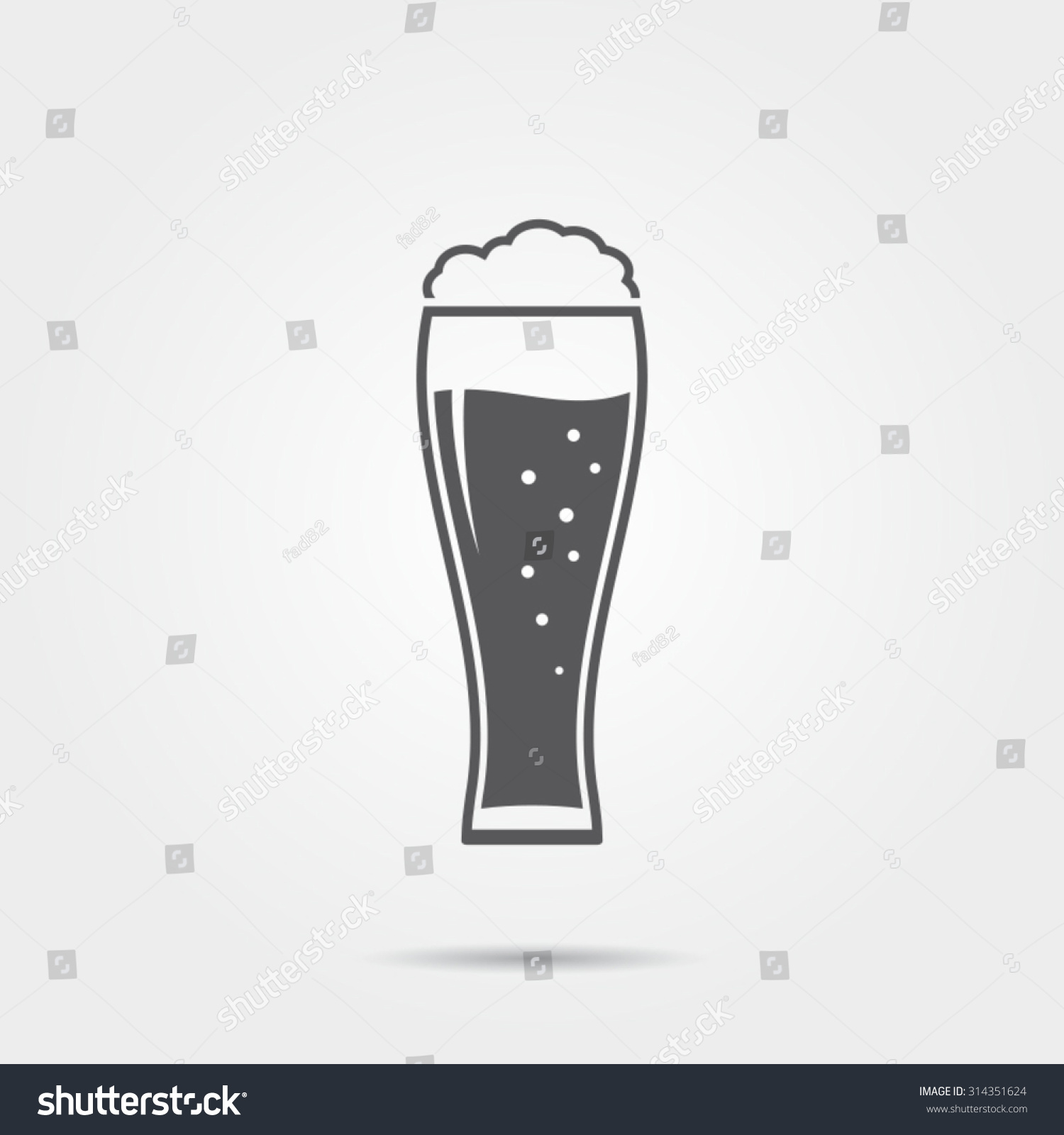 Beer glass icon #314351624