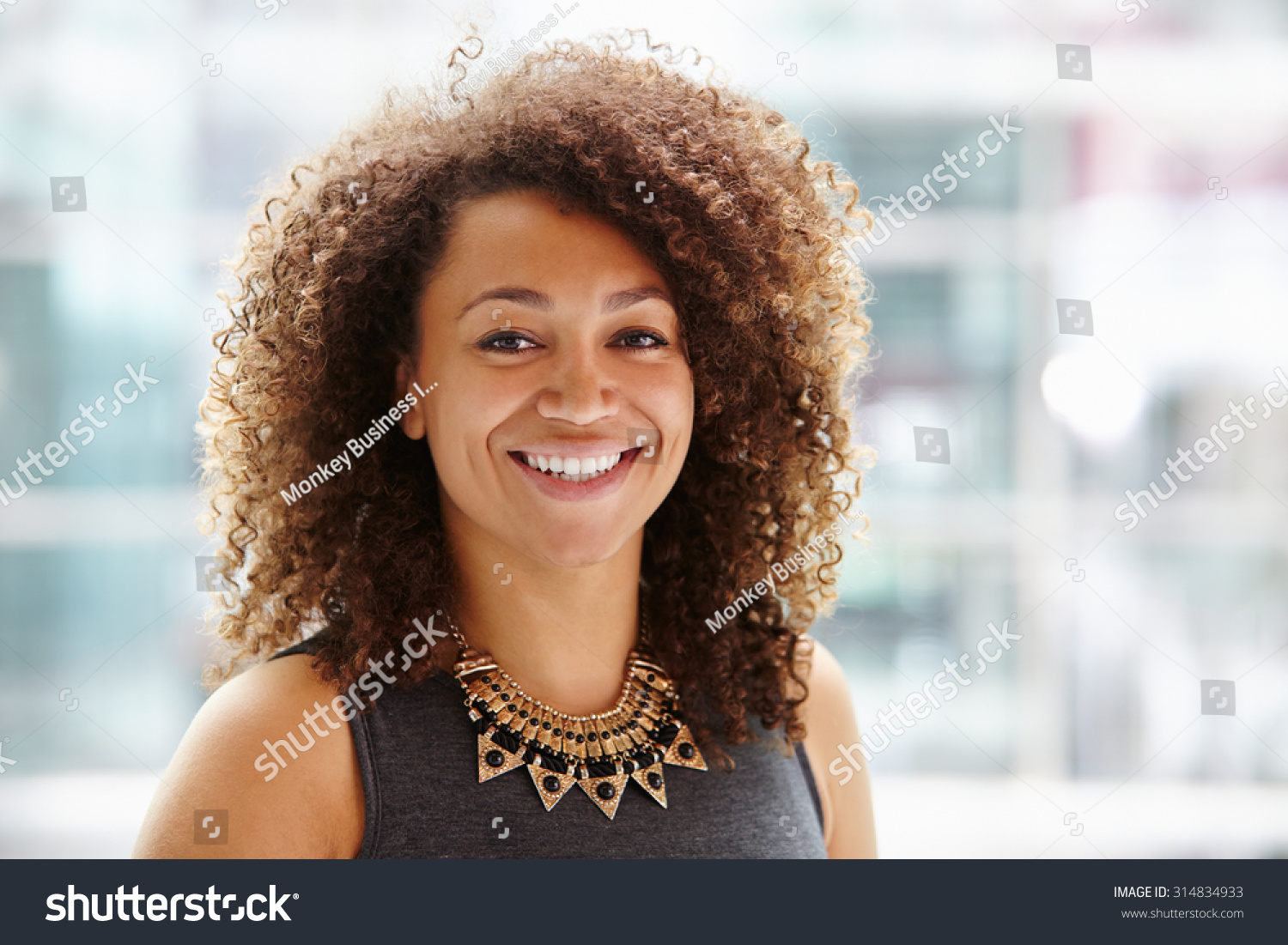 African American businesswoman, head and shoulders portrait #314834933