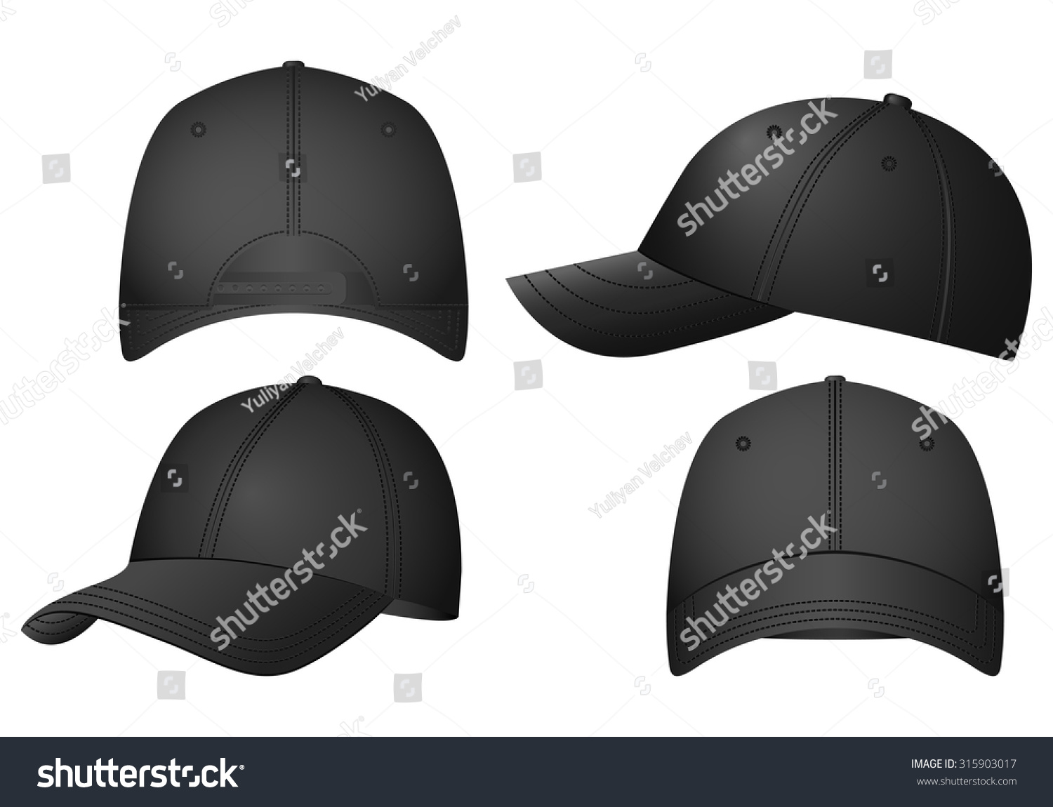 Baseball caps set on a white background. #315903017