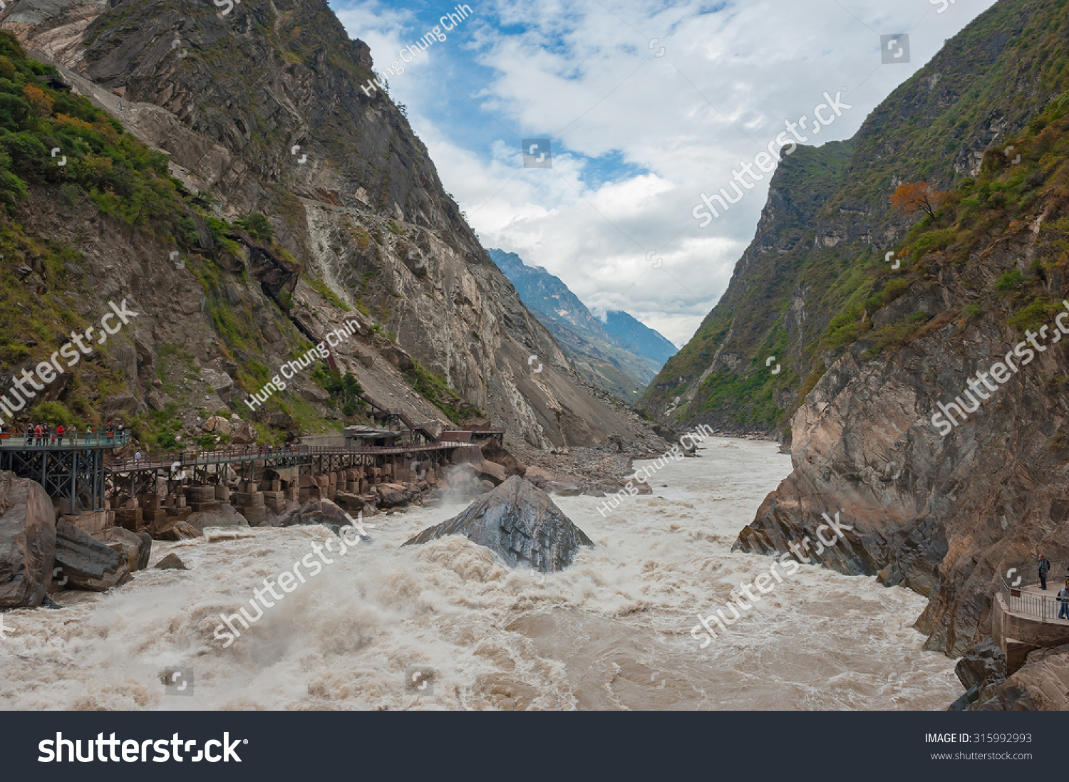 Tiger leaping gorge in China ( world's deepest gorge ) #315992993
