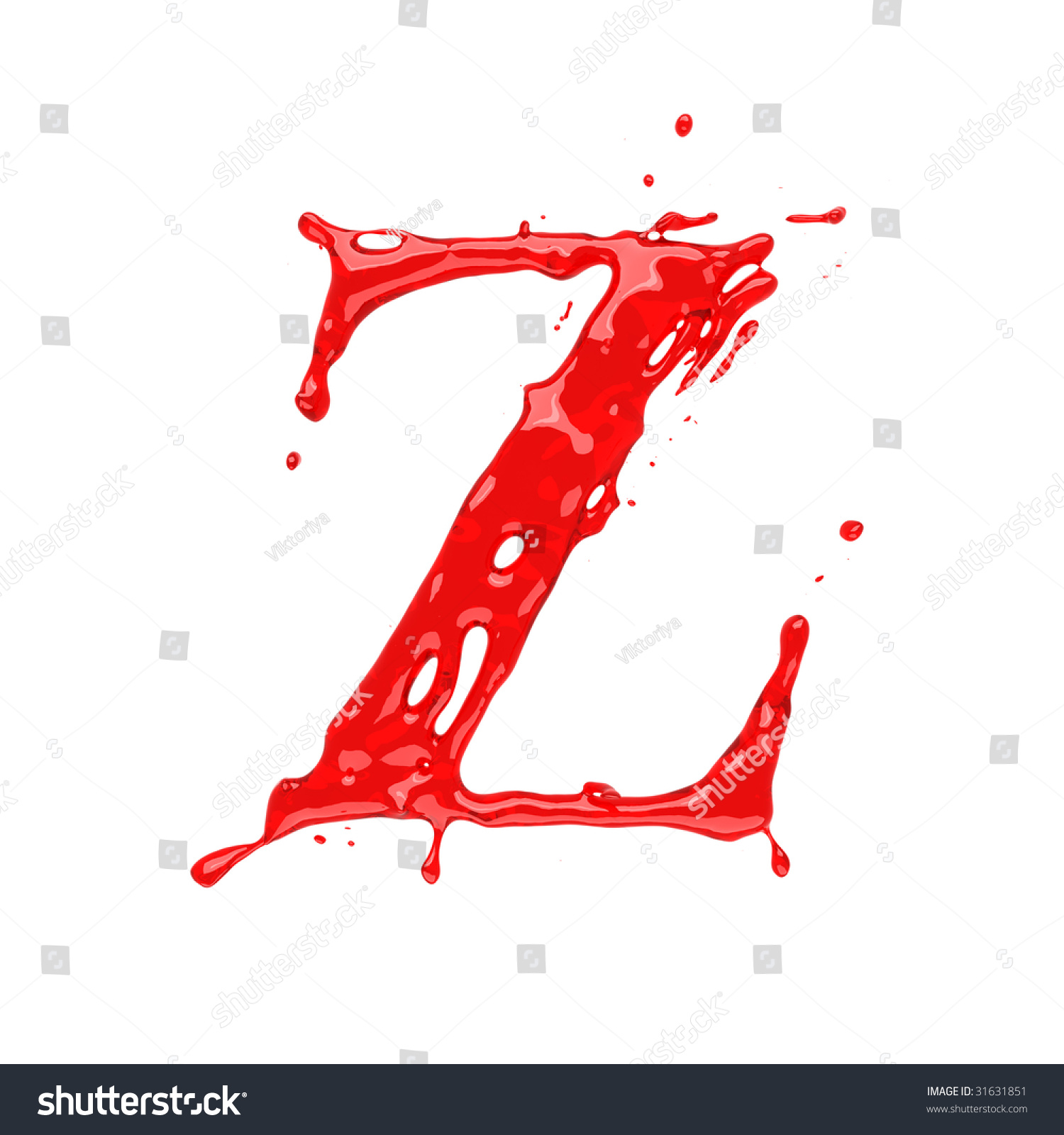 Red Blood Liquid Alphabet Letter Z Isolated Royalty Free Stock Photo Avopix Com