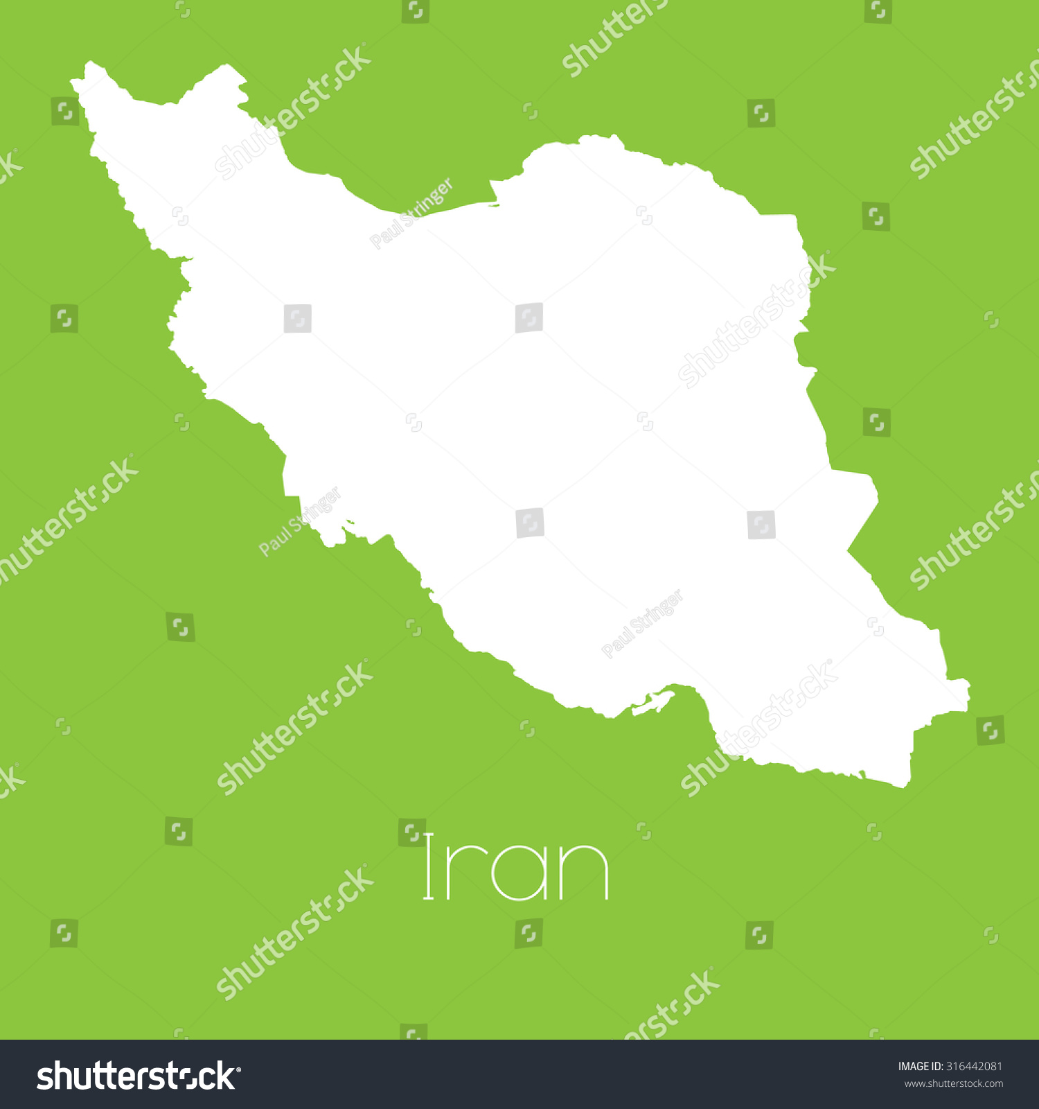 A Map of the country of Iran - Royalty Free Stock Vector 316442081 ...