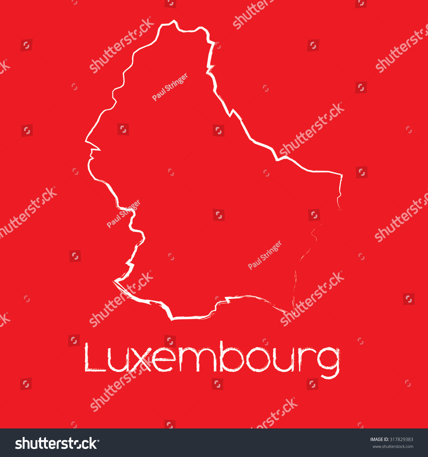 A Map of the country of Luxembourg #317829383