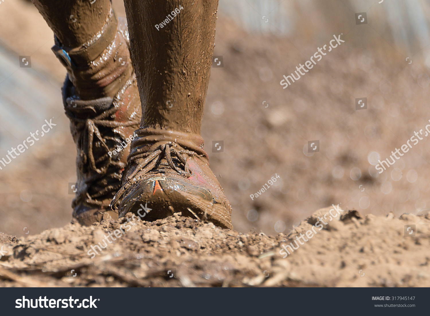 Mud race runners #317945147