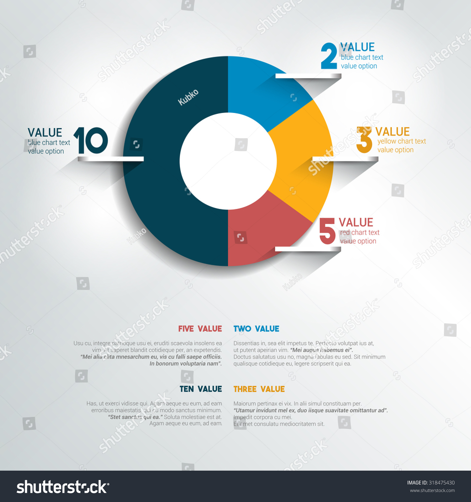 Round, circle chart, graph. Simply color - Royalty Free Stock Vector ...