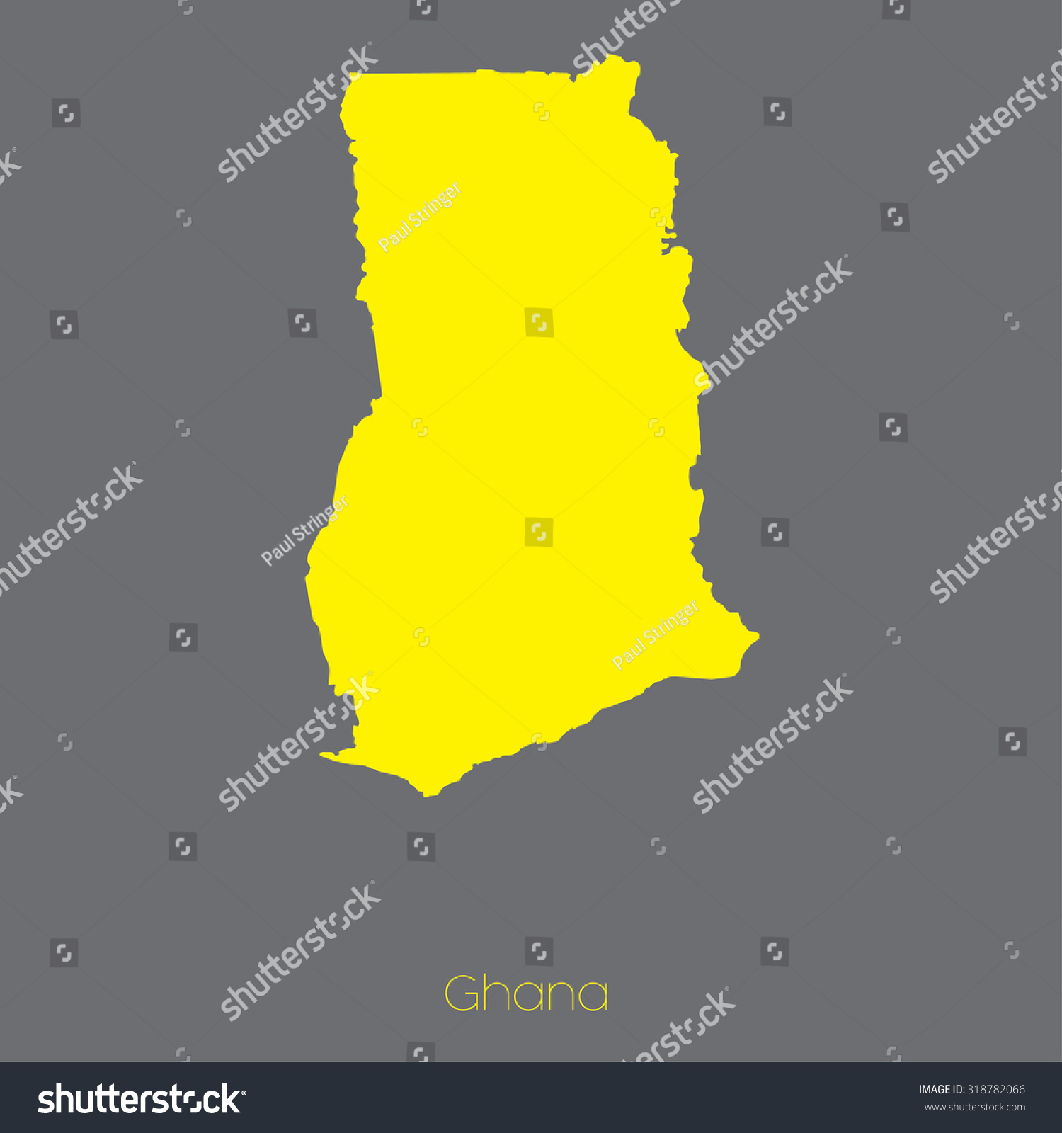 A Map of the country of Ghana - Royalty Free Stock Photo 318782066 ...