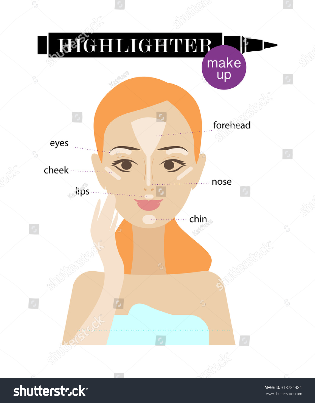 Vector flat illustration of young girl and - Royalty Free Stock Vector ...