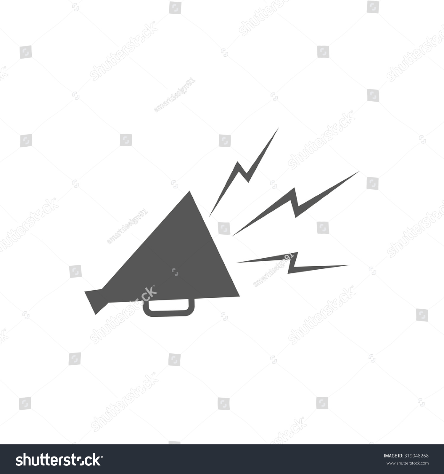 Megaphone, loudspeaker icon. Loud-hailer symbol - Royalty Free Stock ...