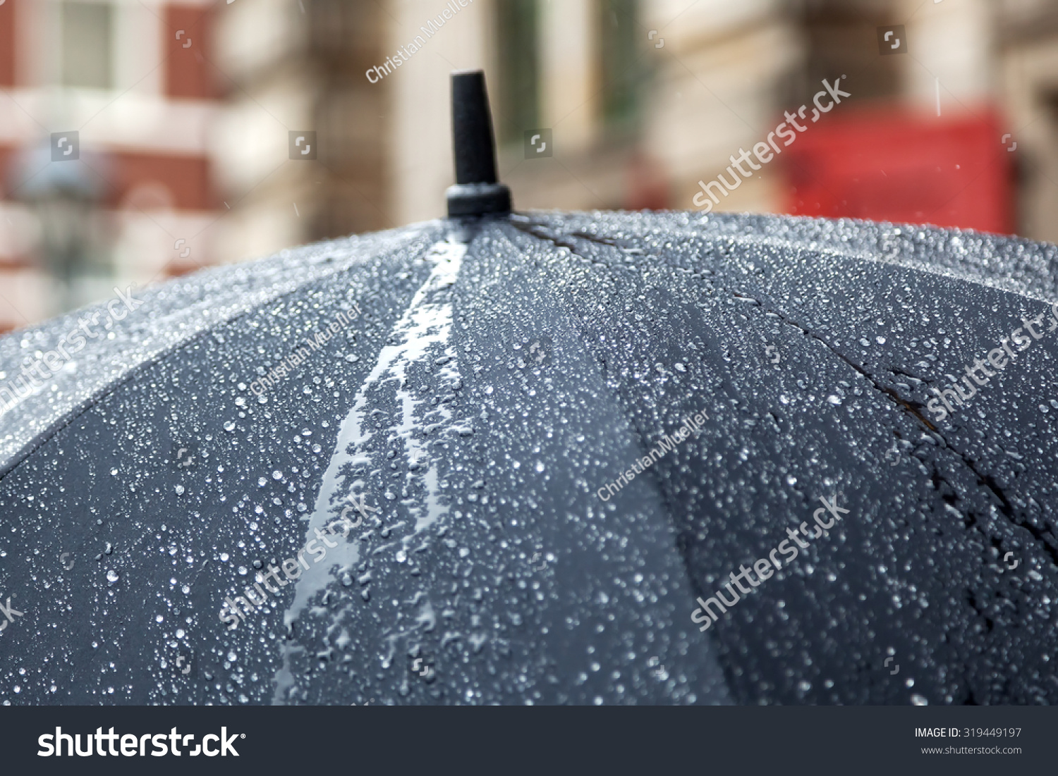 rain umbrella with rain drops #319449197