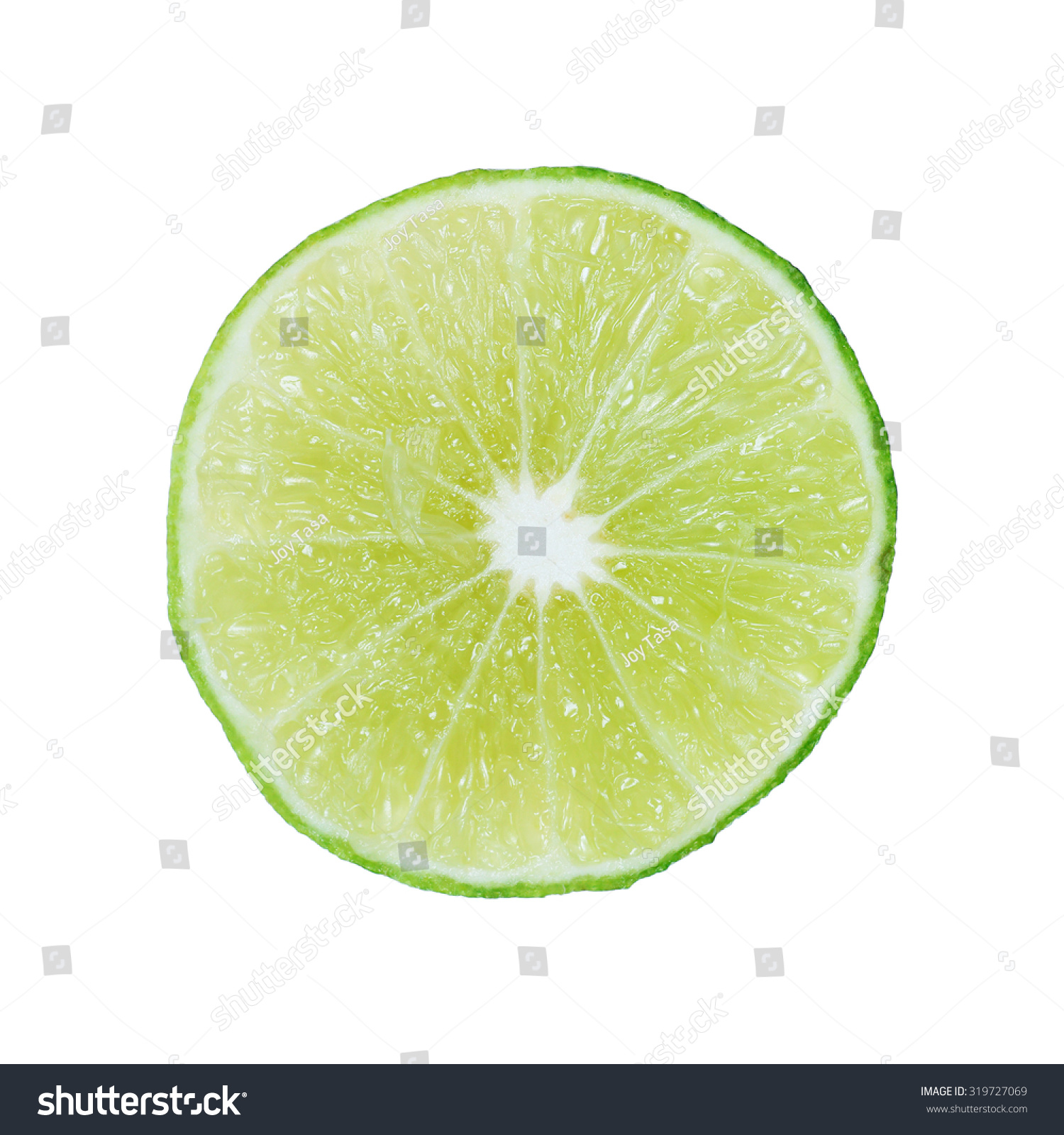 It is Half sliced lime isolated on white. #319727069