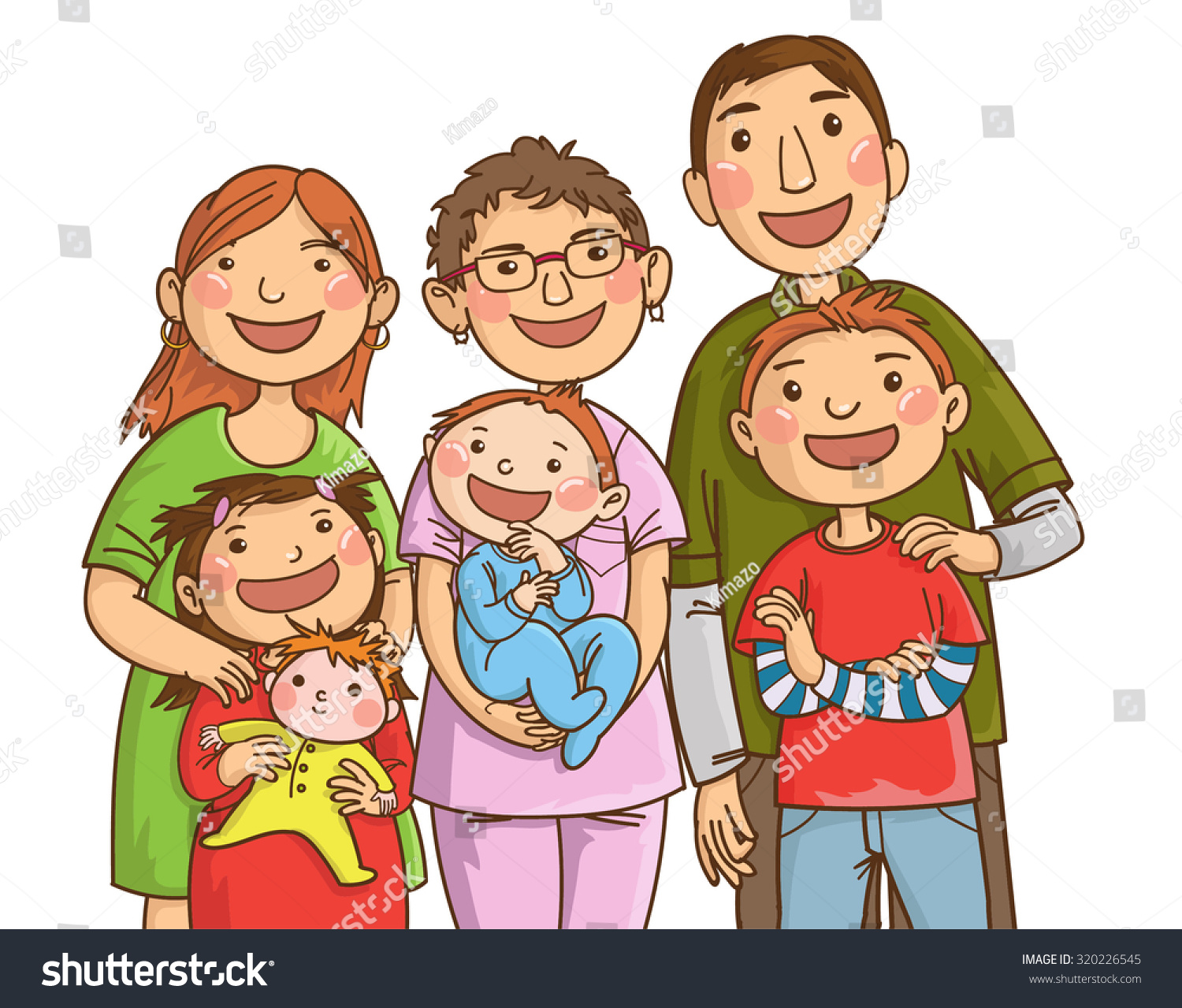 Happy caucasian family and family doctor. - Royalty Free Stock Vector ...