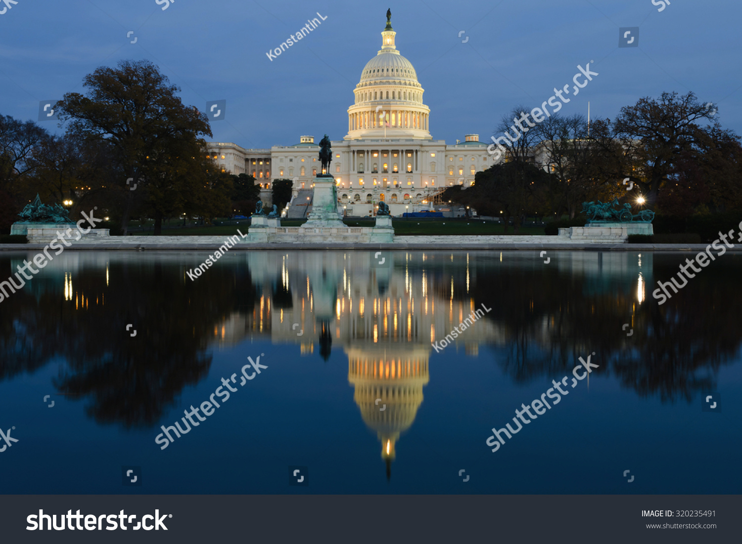 View on Capitol in Washington DC on dusk #320235491