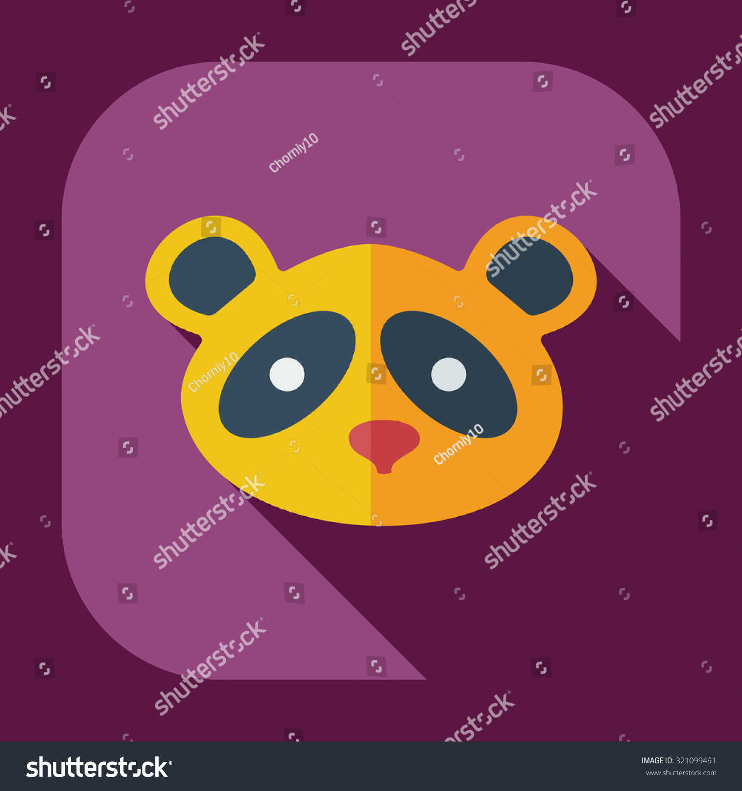 Flat modern design with shadow icons pandas #321099491