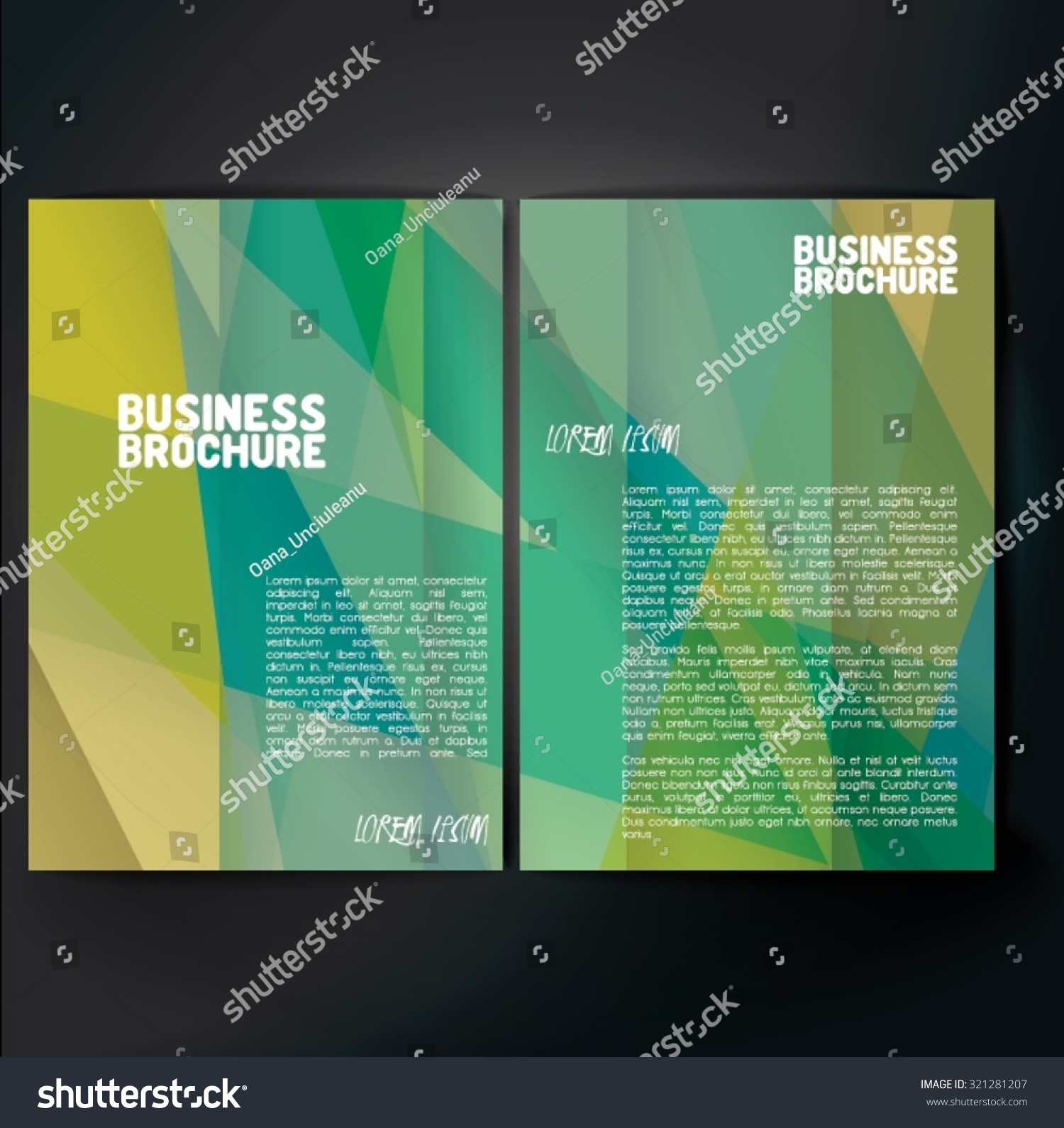 Vector Brochure Template Design, A4 Size With - Royalty Free Stock ...