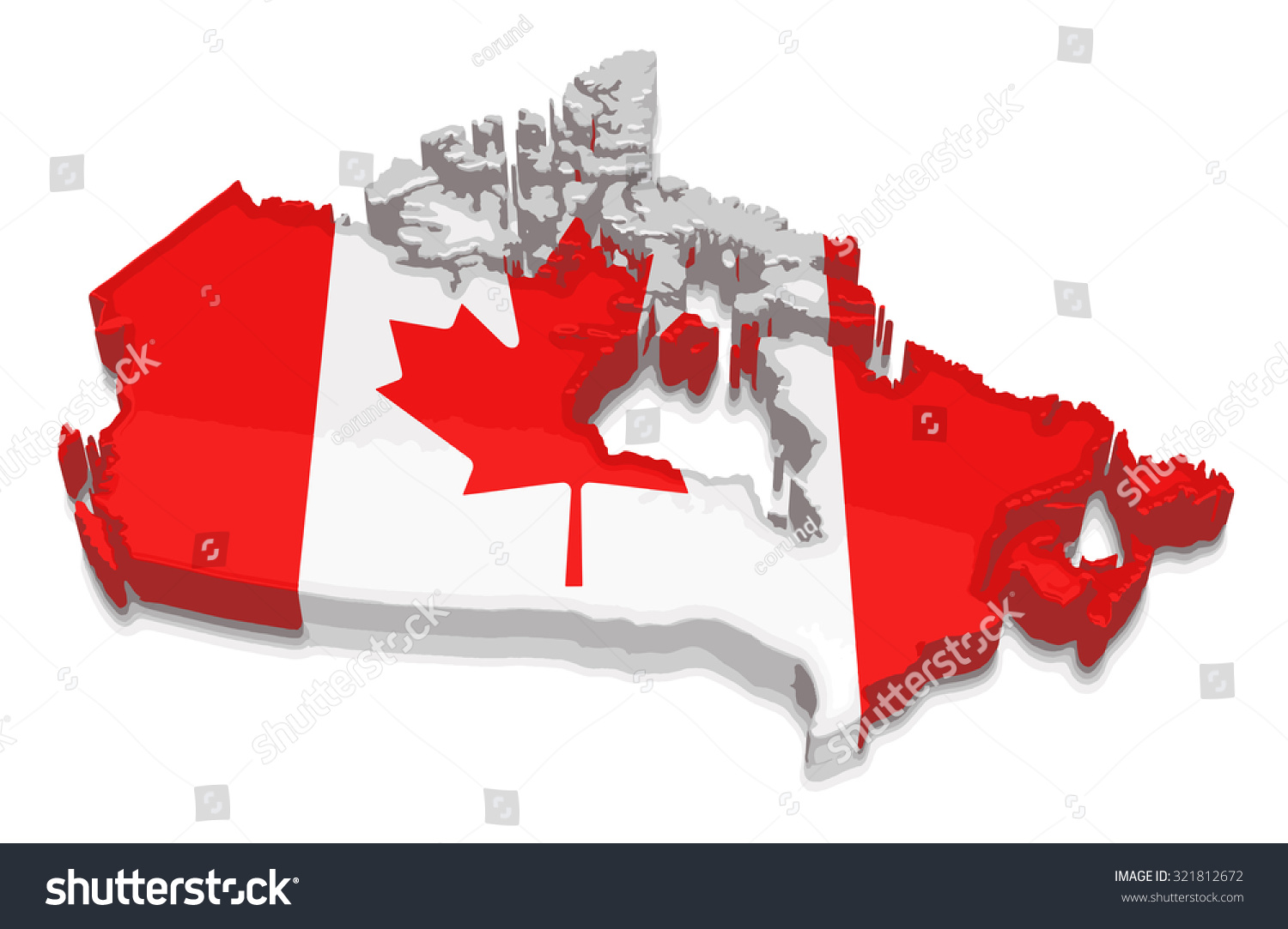 Map of Canada. Image with clipping path. - Royalty Free Stock Vector ...