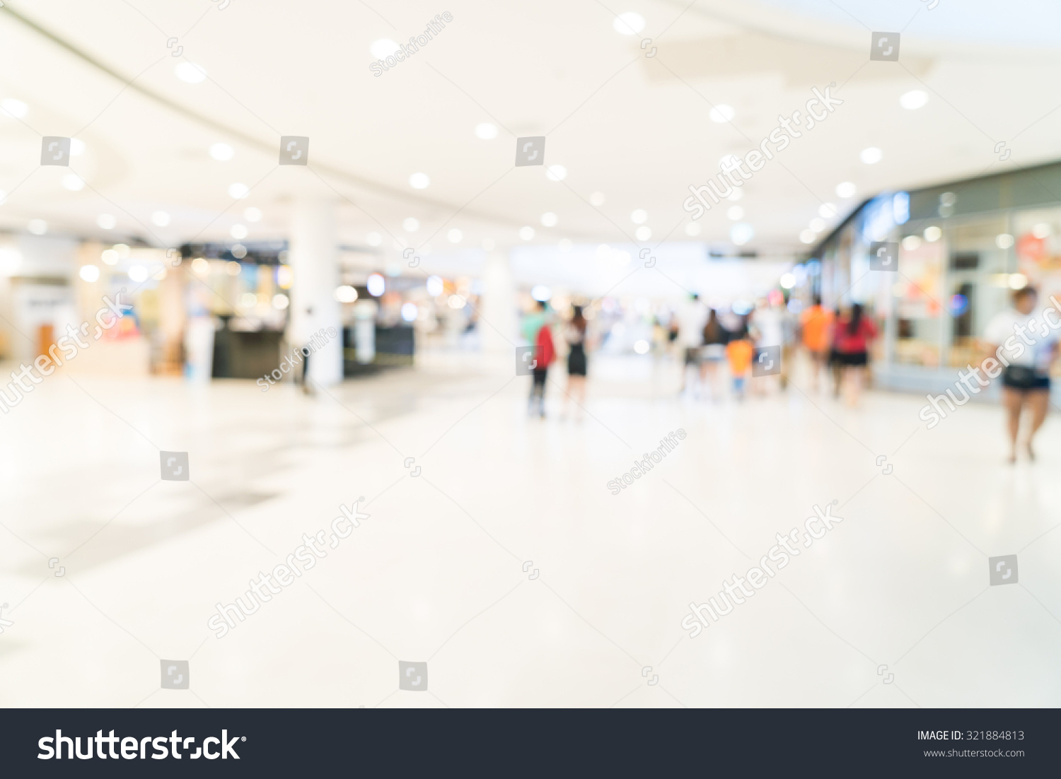 Abstract blur shopping mall background #321884813