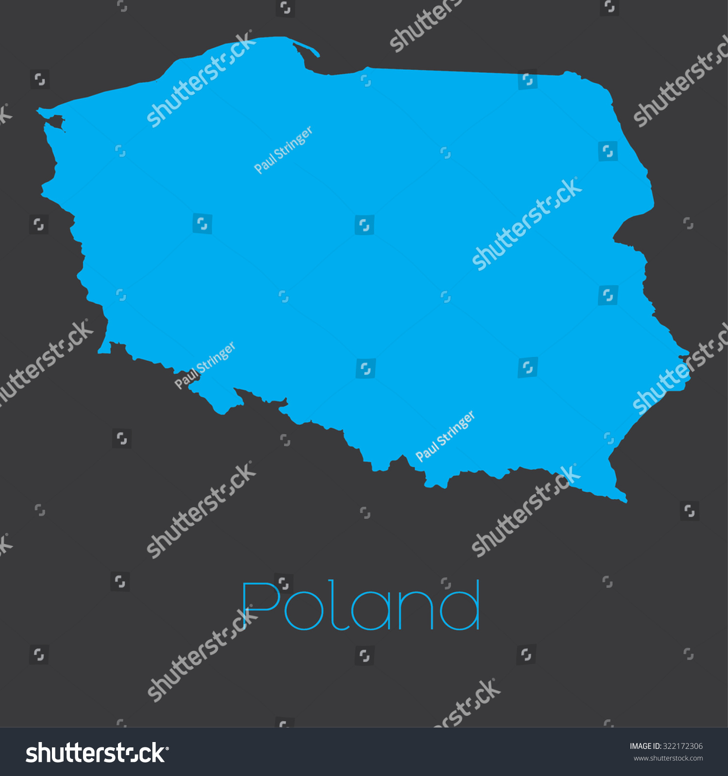 A Map of the country of Poland - Royalty Free Stock Photo 322172306 ...