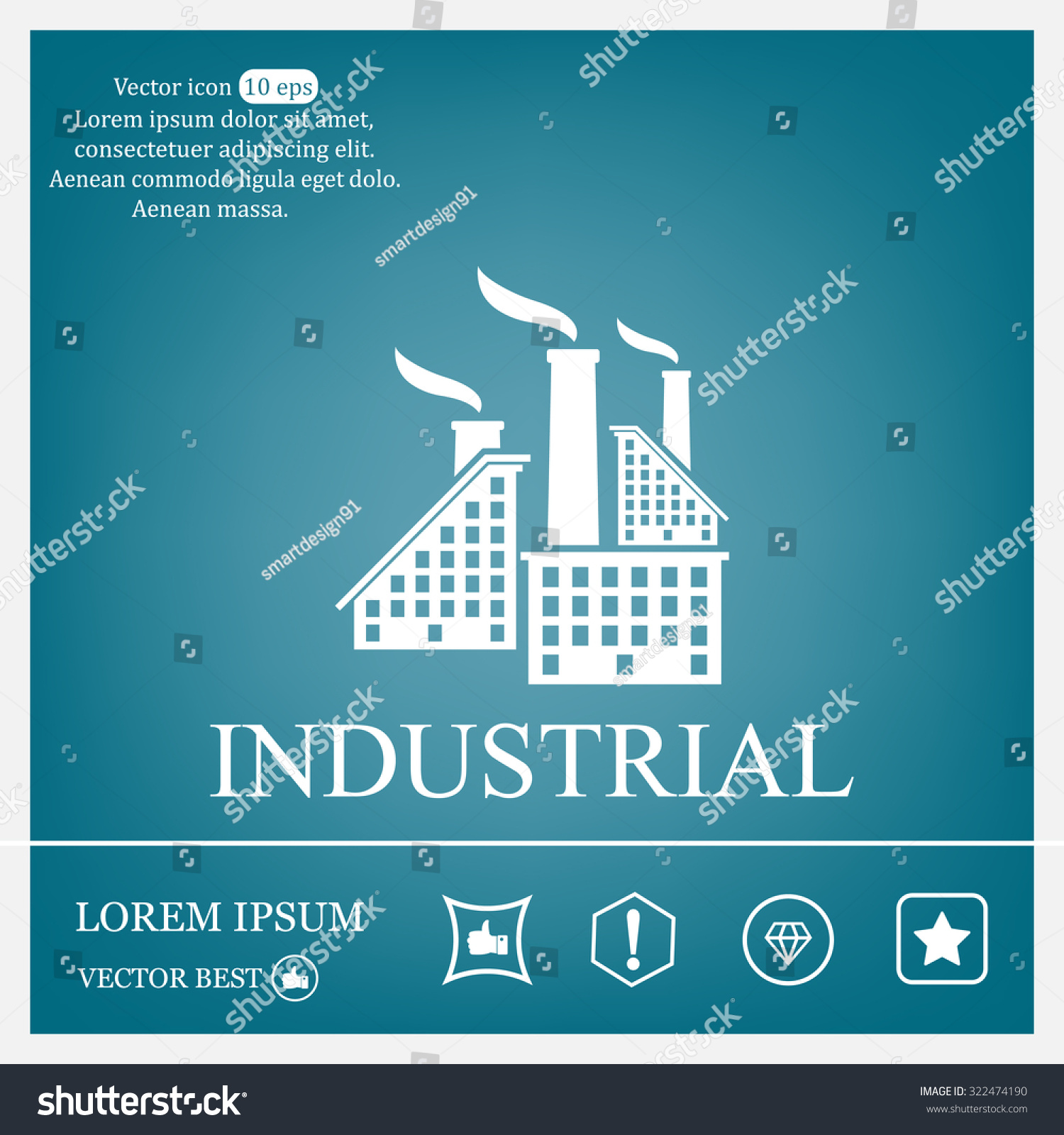 Industrial building factory Signs and Symbols - Royalty Free Stock ...