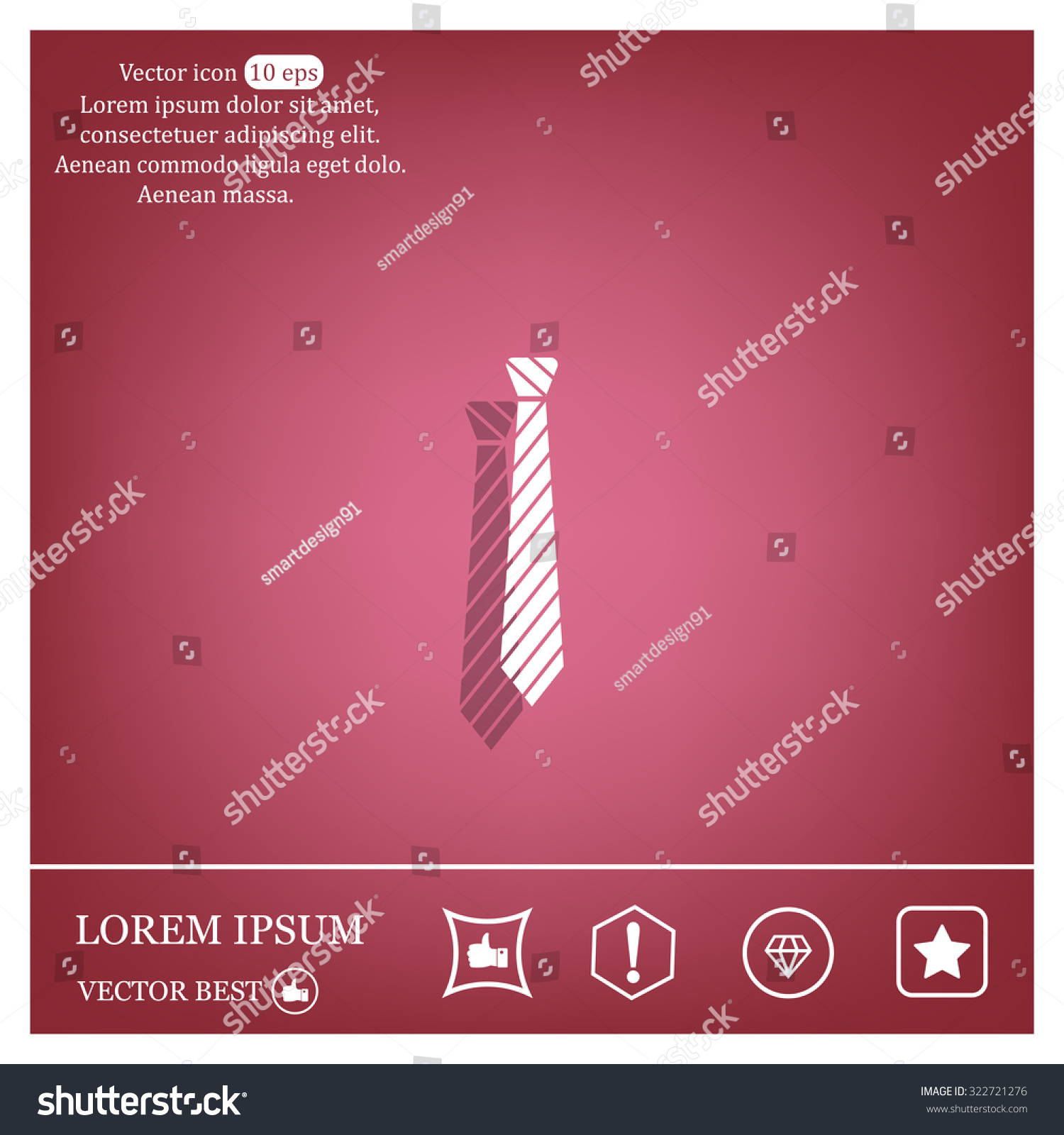 Necktie icon - Vector #322721276