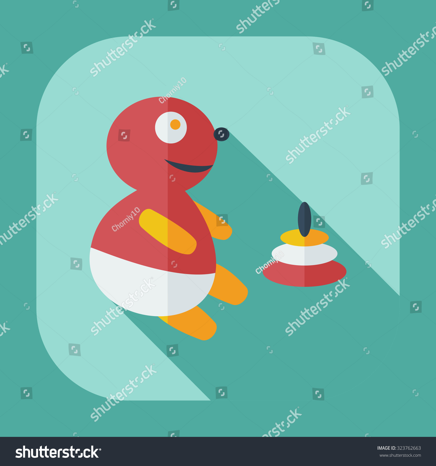 Flat modern design with shadow icons children - Royalty Free Stock ...