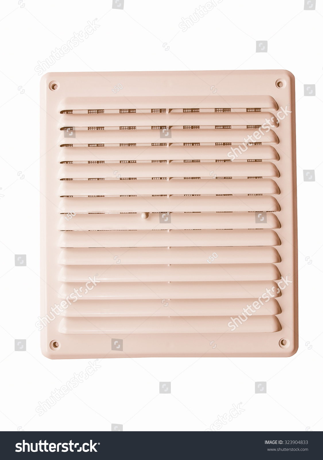 Vintage looking External wall ventilation grill for home safety #323904833