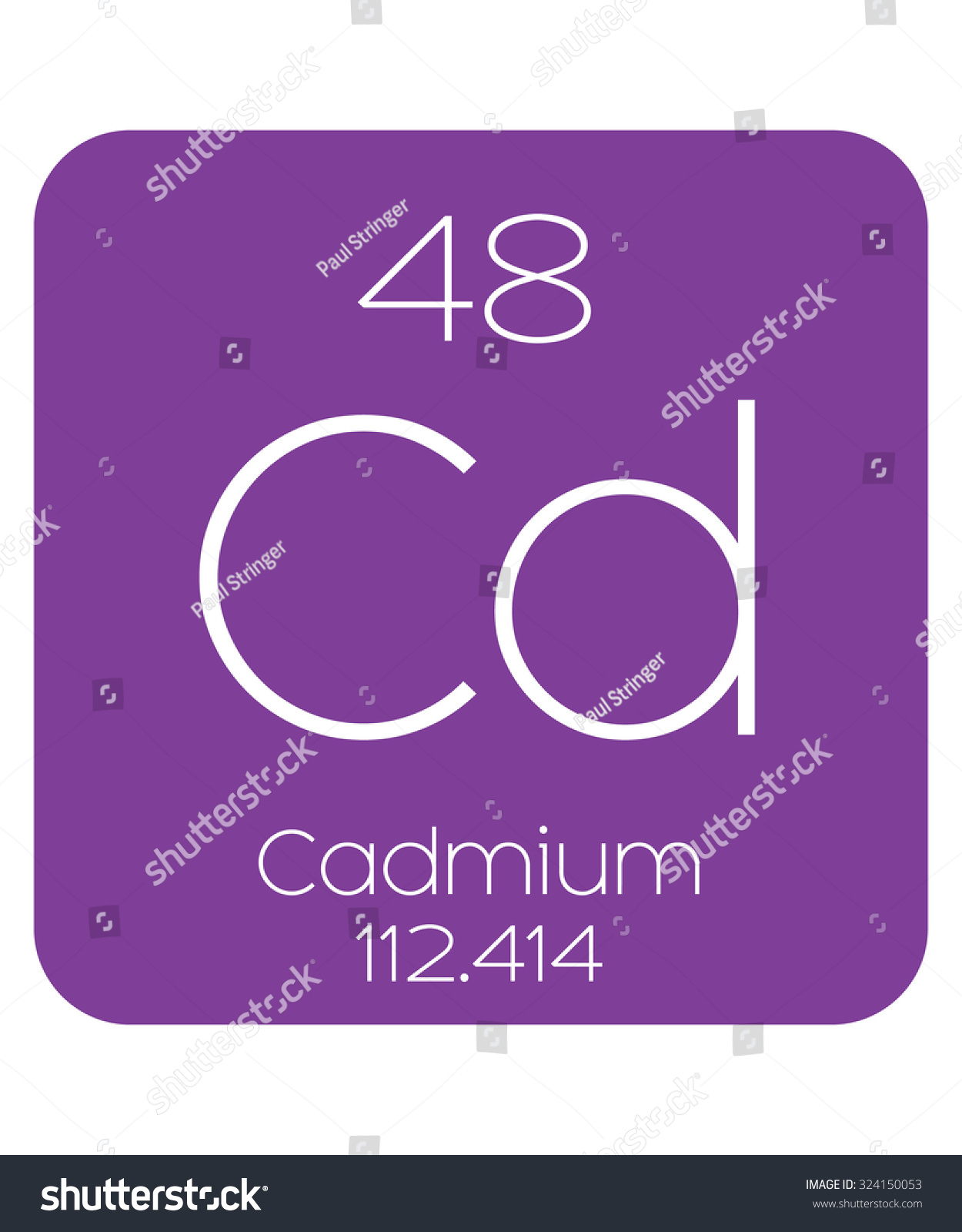 The Periodic Table of the Elements Cadmium #324150053