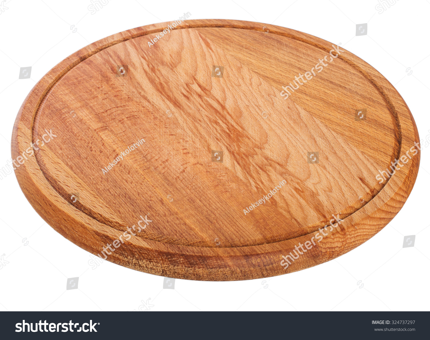 round cutting board isolated on white  #324737297