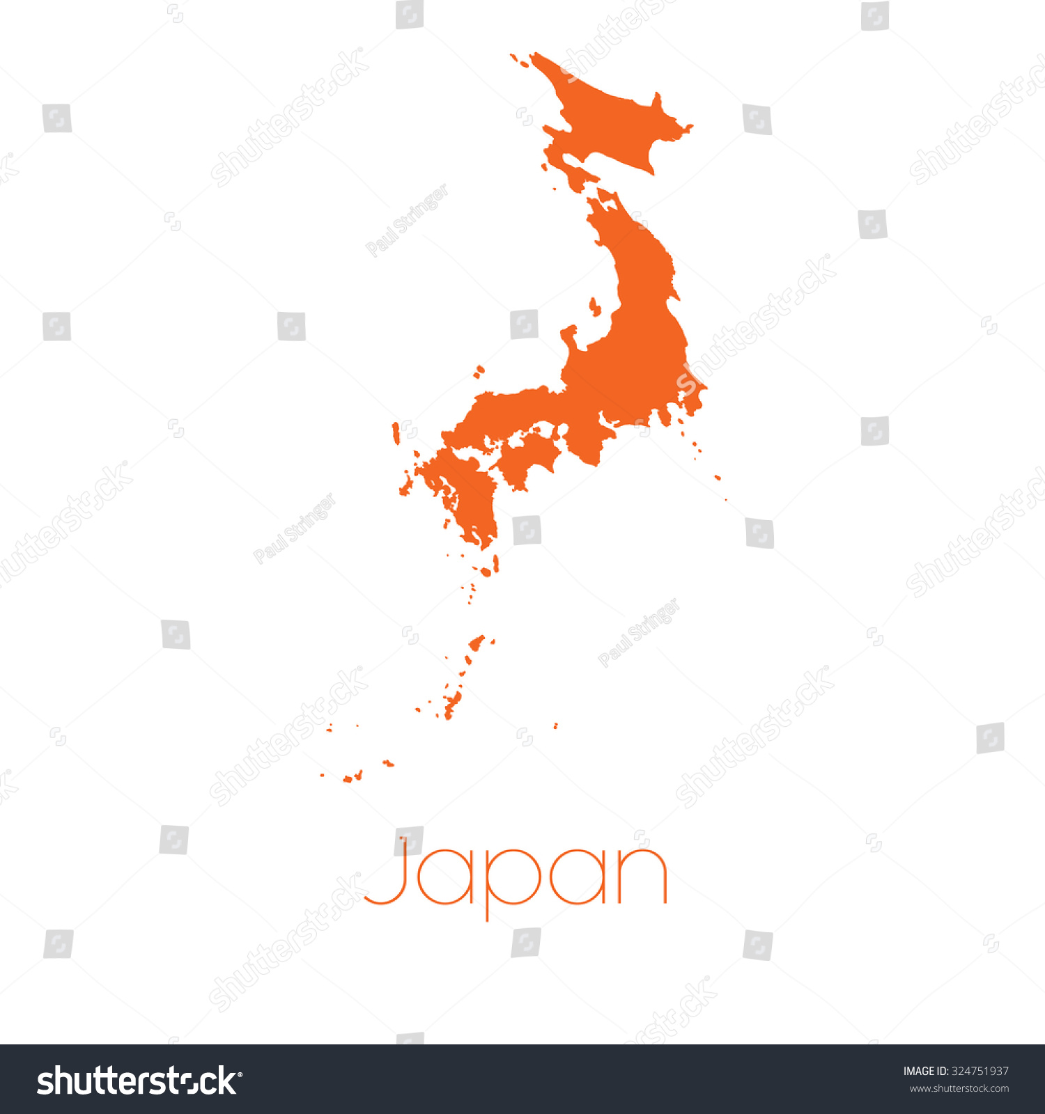 A Map of the country of Japan - Royalty Free Stock Photo 324751937 ...