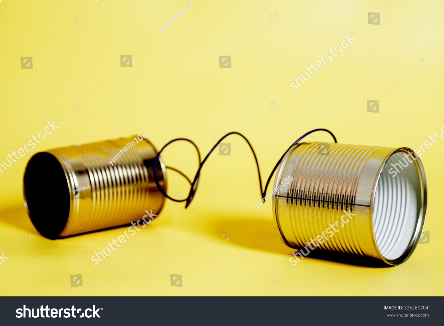 tin can phone.communication concept. #325260704