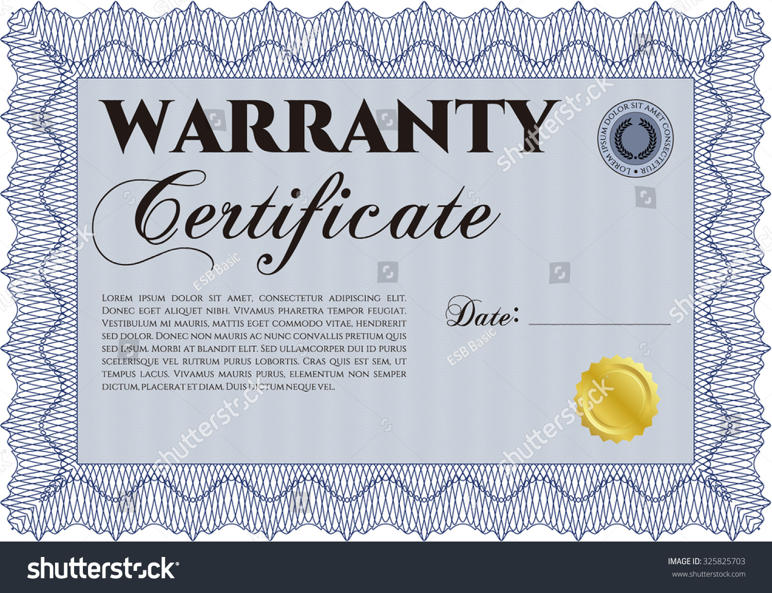 Sample Warranty. With background. Very Detailed. - Royalty Free Stock ...