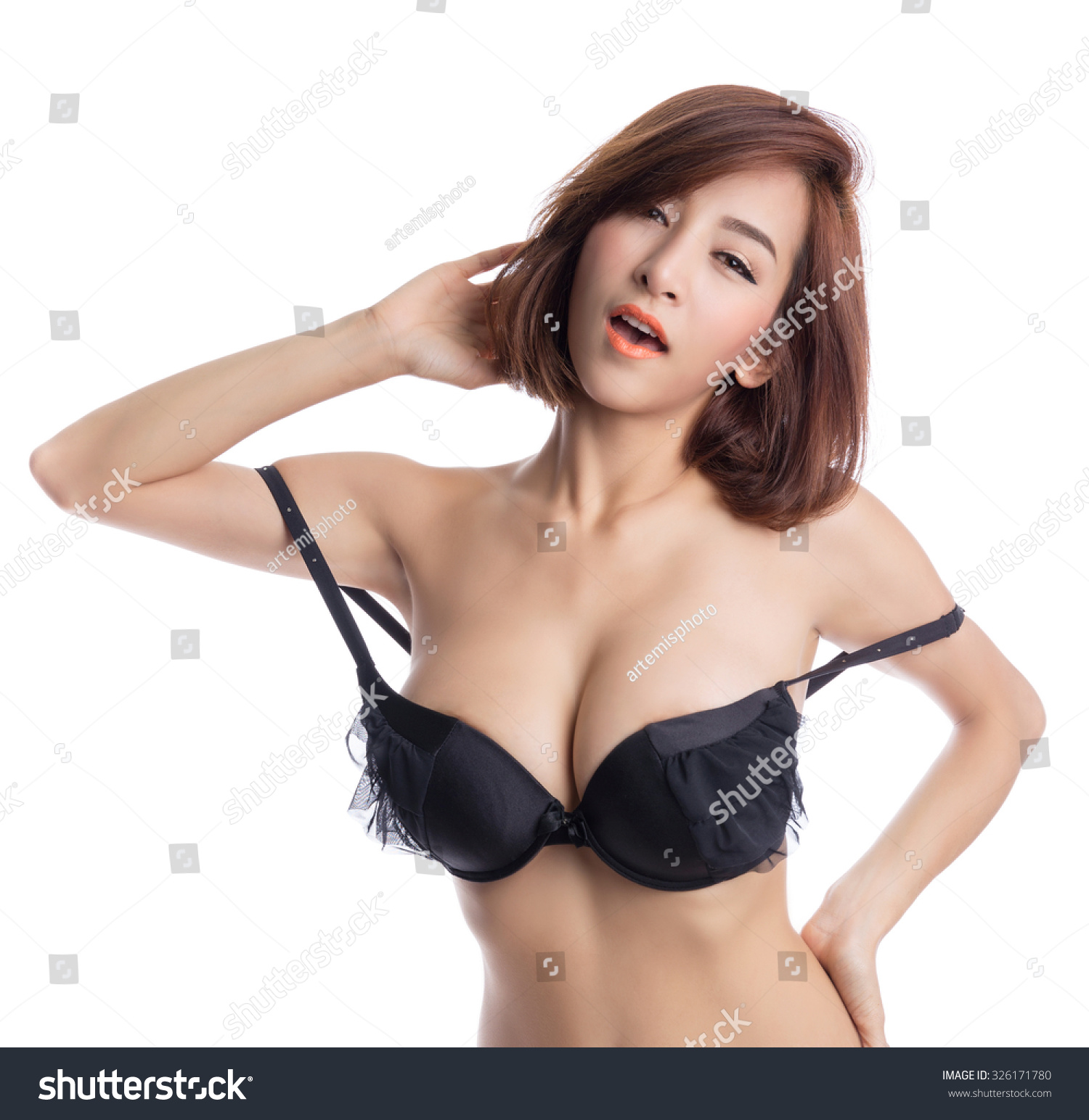 Asian girls in bra