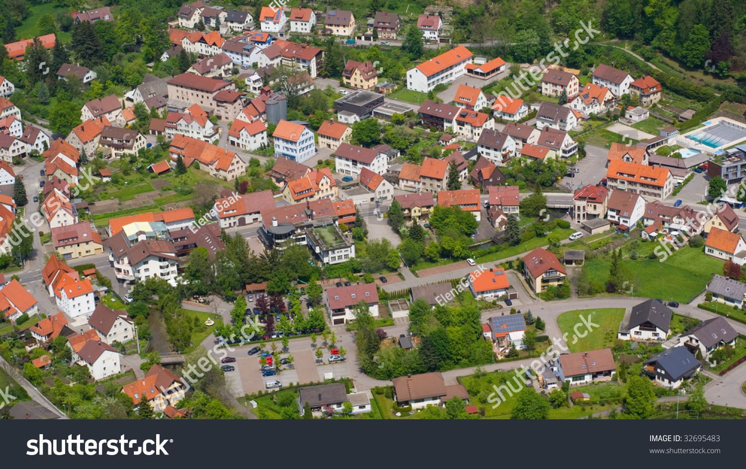 Top view of the town of Liechtenstein #32695483