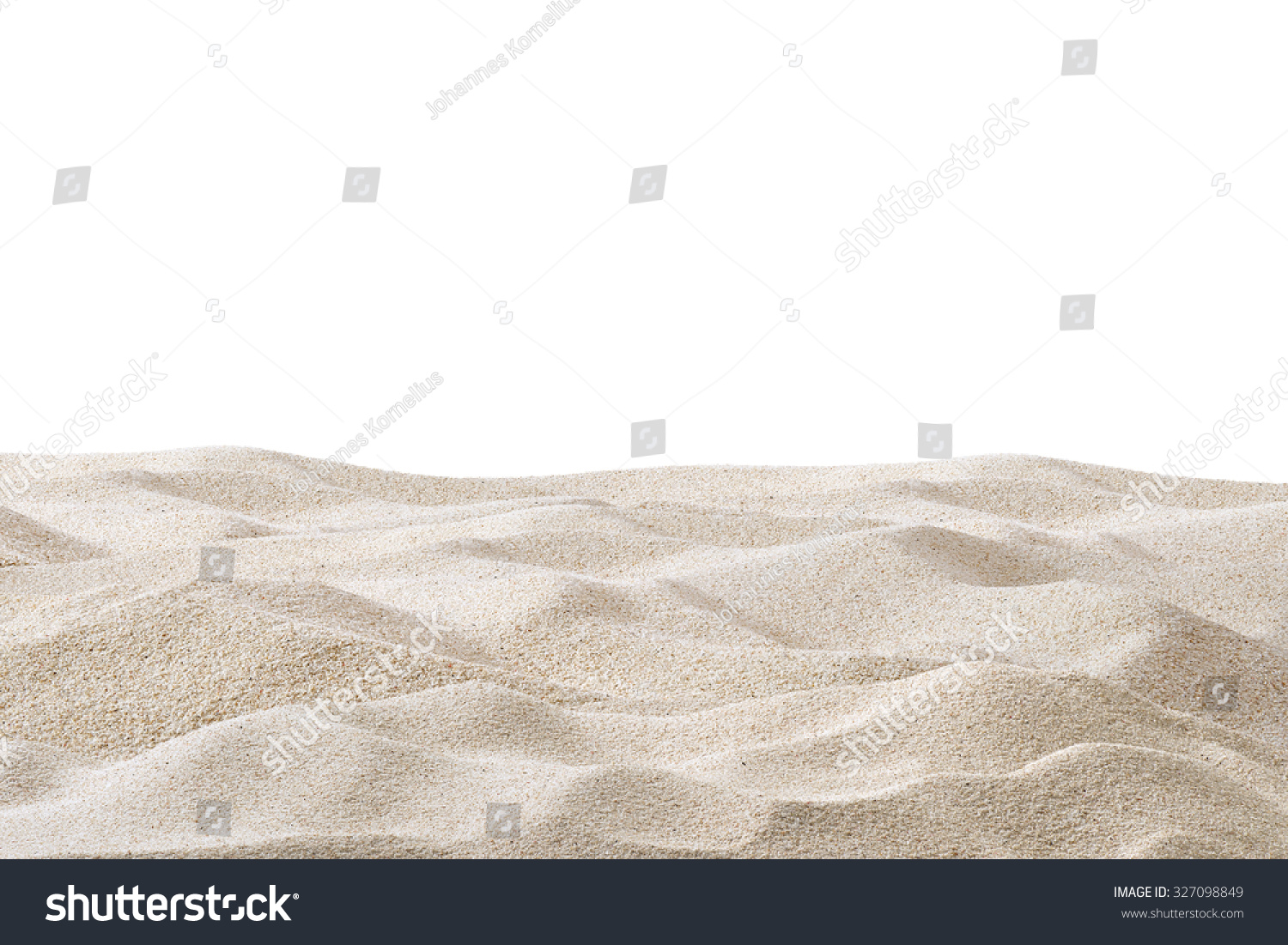 Sand dunes isolated on white background #327098849