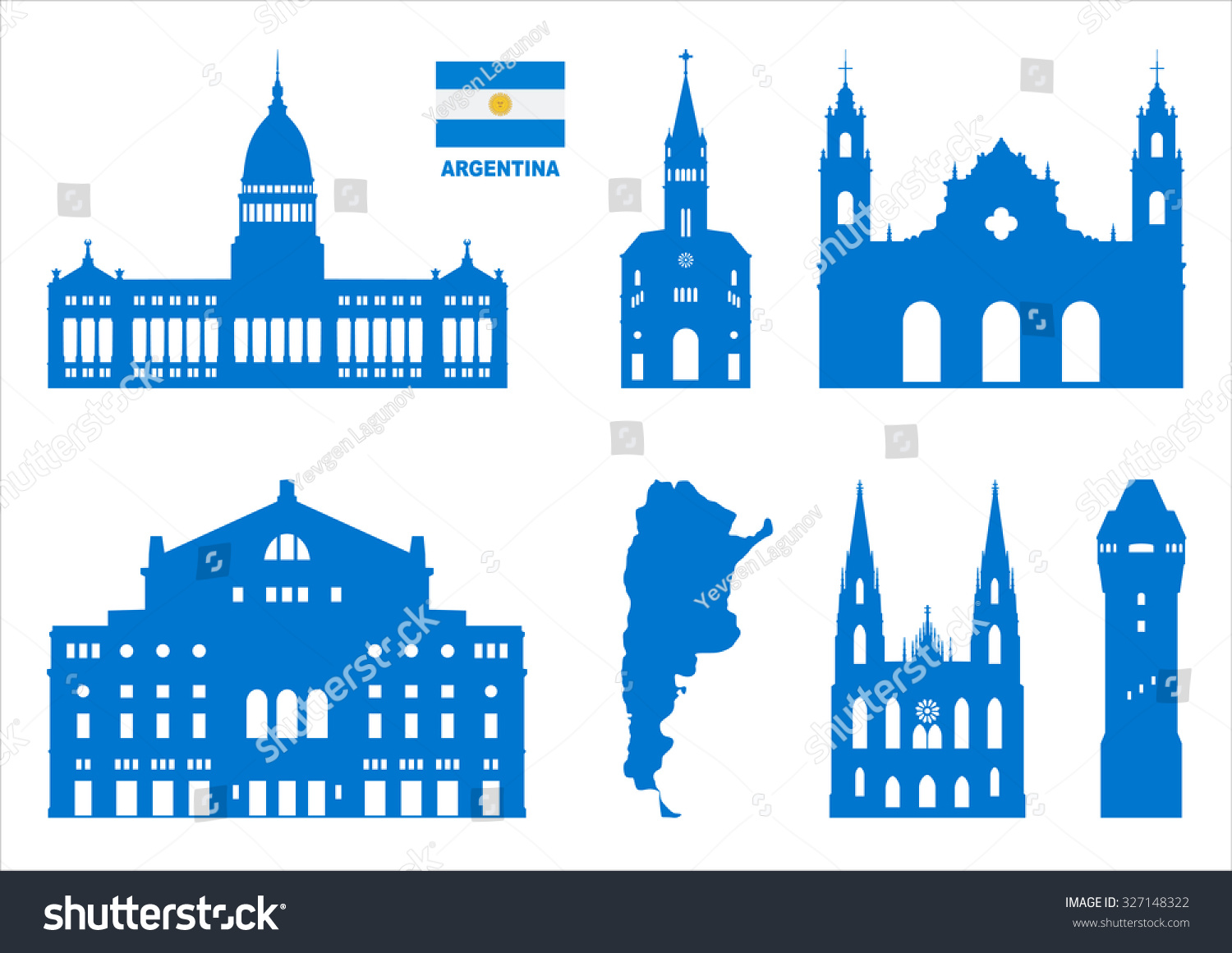 Vector symbols of Argentina. - Royalty Free Stock Vector 327148322 ...