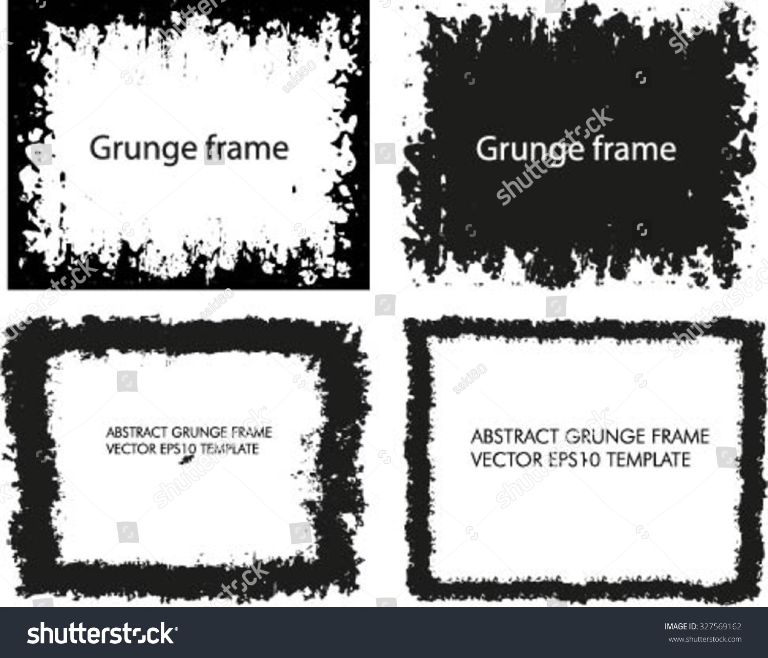 Abstract grunge frame set #327569162
