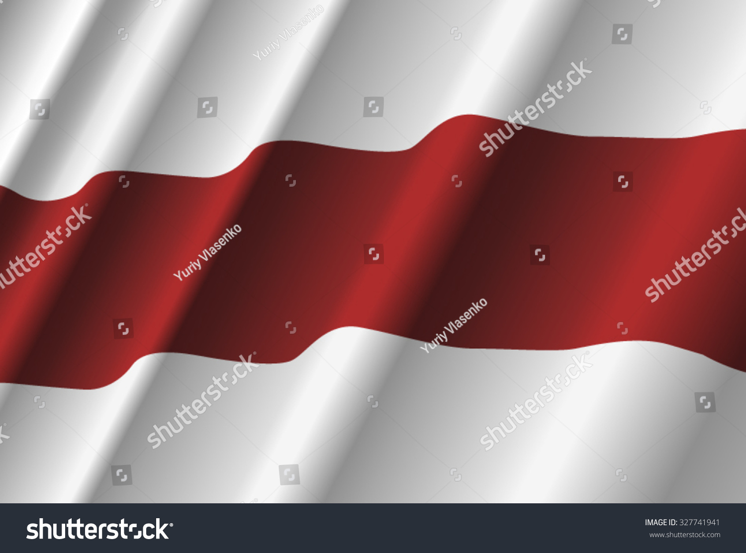 Belarus White Red White Flag Royalty Free Stock Vector 327741941